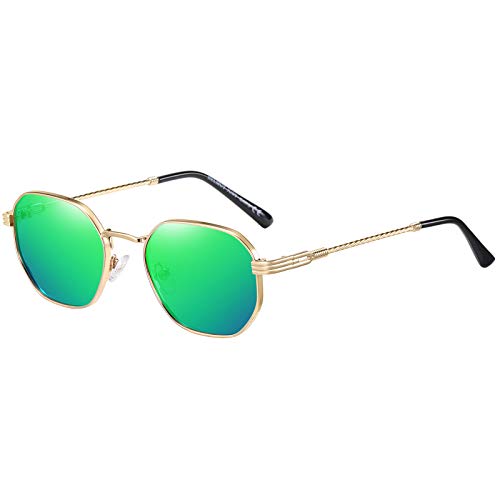 H HELMUT JUST Sonnenbrille Herren Ultraleicht UV400 CAT 3 Retro Metallrahmen Sonnenbrille Polarisiert Unisex von H HELMUT JUST