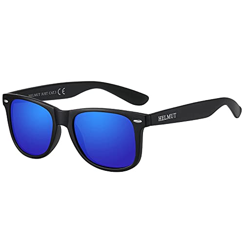 H HELMUT JUST Nerd Sonnenbrille Herren Damen, Retro Sonnenbrille Polarisiert, Rechteckiger Leicht Rahmen aus TR90 von H HELMUT JUST