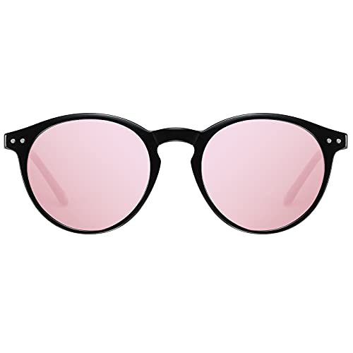 H HELMUT JUST Vintage Sonnenbrille Herren Damen Rund Retro Polarisiert UV400 Schutz CAT 3 Ultraleicht Sonnenbrille für Fahren, Angeln, Partys von H HELMUT JUST