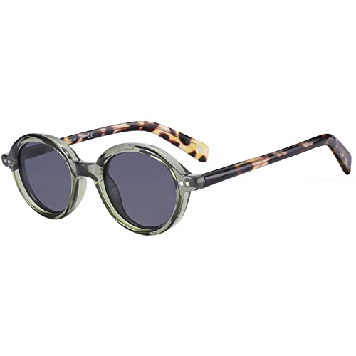 H HELMUT JUST Sonnenbrille Herren Damen, Oval Sonnenbrille Retro Stylisch Leicht TR90 Rahmen Unisex von H HELMUT JUST