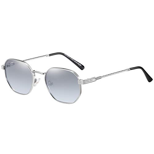 H HELMUT JUST Sonnenbrille Herren Damen, Polarisierte Sonnenbrille Retro Ultraleicht, UV400 CAT 3 Metallrahmen Sonnenbrille Unisex von H HELMUT JUST