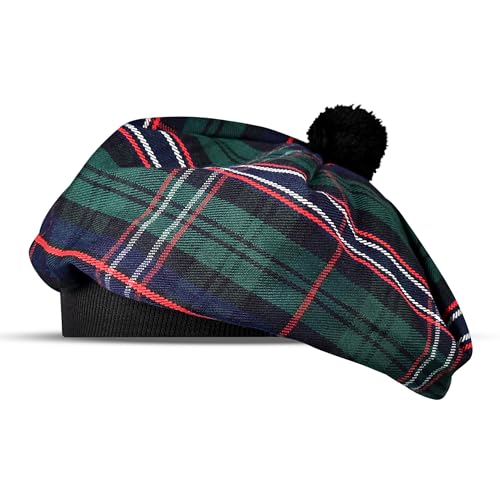 H HIGHLAND REDSTONE Schottische Mütze Tam o Shanter Scottish Bonnet Tartan Hut Acryl Wolle mit Pompon, Schottland National, Einheitsgröße H HIGHLAND REDSTONE Schottische Mütze Tam o Shanter Scottish Bonnet Tartan Hut Acryl Wolle mit Pompon, Schottland National, Einheitsgröße von H HIGHLAND REDSTONE