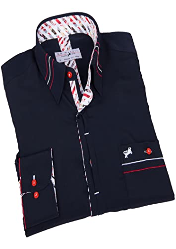 H K Mandel Entdecken Sie unsere dunkelblauen Mikrofaser-Designerhemden im 50er/60er Rockabilly-Stil. Perfekt für Tanz, Alltag und Jede Figur – stilvoll und pflegeleicht. Größe M von H K Mandel