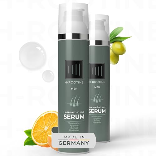 H-ROOTINE Haarserum für Männer (100ml) • Haarwuchsmittel Männer • Stoppt erblich & hormonell bedingten Haarausfall* • Fördert Haarwachstum (Haarserum MEN 100ml (2er-Set)) von H-ROOTINE