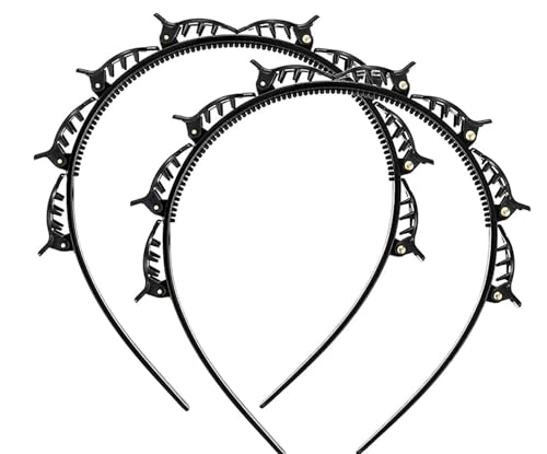H&D PIPALIYA Haarklammern, doppellagig, Haarstyling-Werkzeuge, Flecht-Haarwickler, Schwarz, 2 Stück H&D PIPALIYA Haarklammern, doppellagig, Haarstyling-Werkzeuge, Flecht-Haarwickler, Schwarz, 2 Stück von H&D PIPALIYA