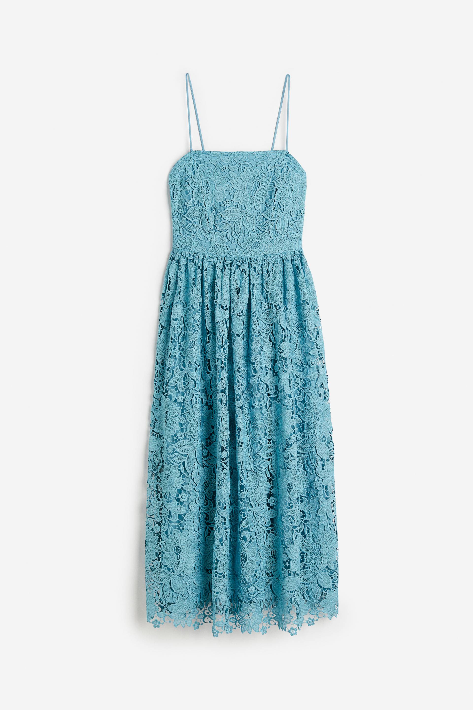 H&M Bandeau-Kleid aus Spitze Türkis, Alltagskleider in Größe 32. Farbe: Turquoise von H&M