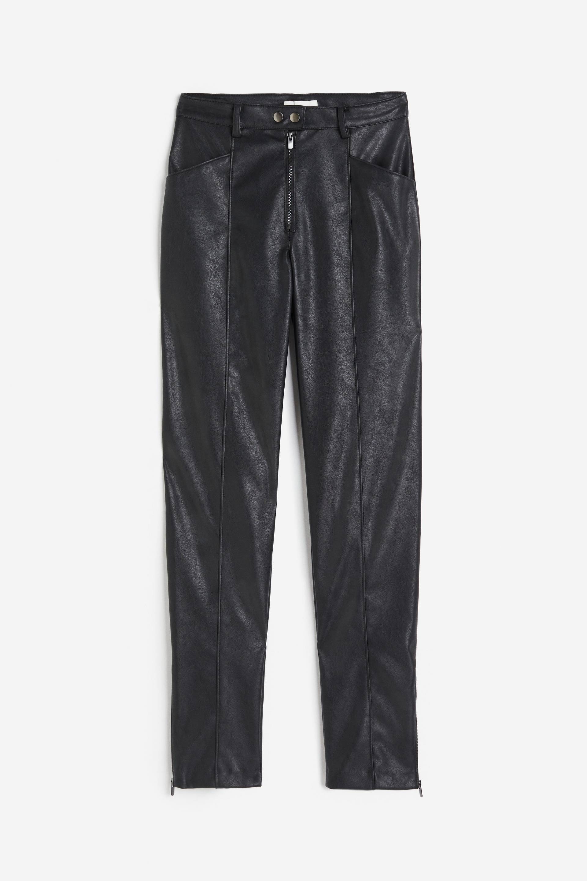 H&M Bikerhose Schwarz, Chinohosen in Größe 44. Farbe: Black von H&M