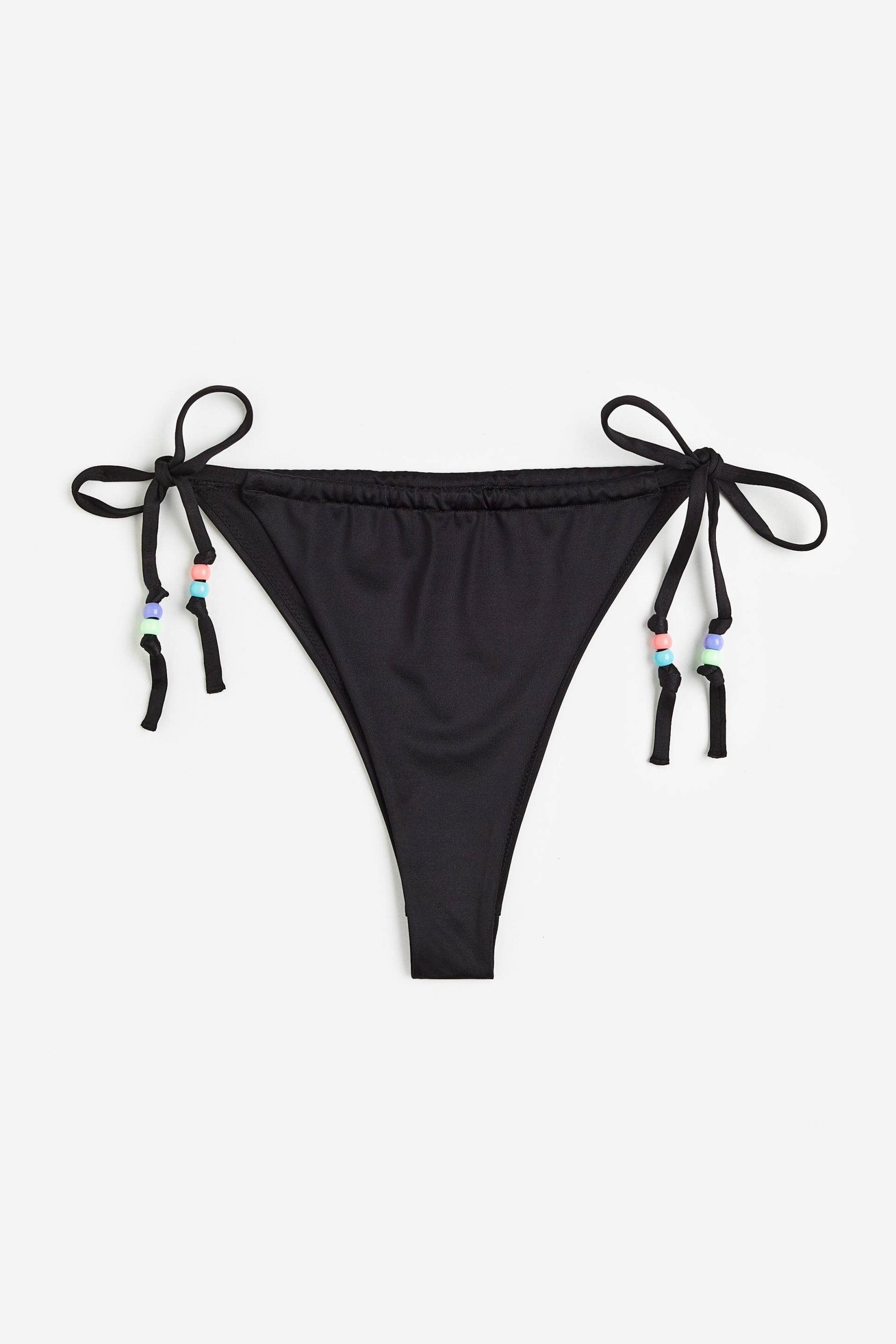 H&M Bikinihose Brazilian Schwarz, Bikini-Unterteil in Größe L. Farbe: Black 012 von H&M