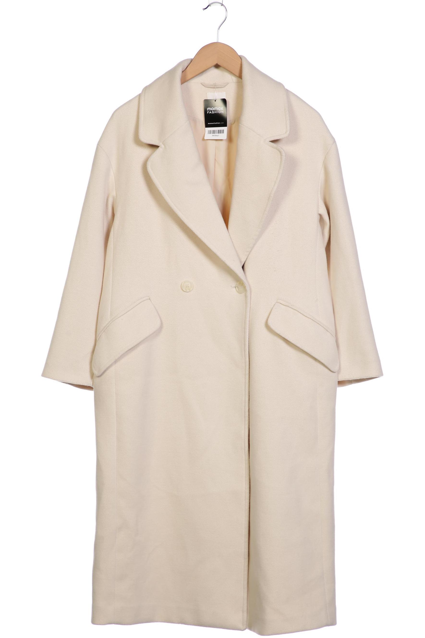 H&M Damen Mantel, cremeweiß, Gr. 36 von H&M