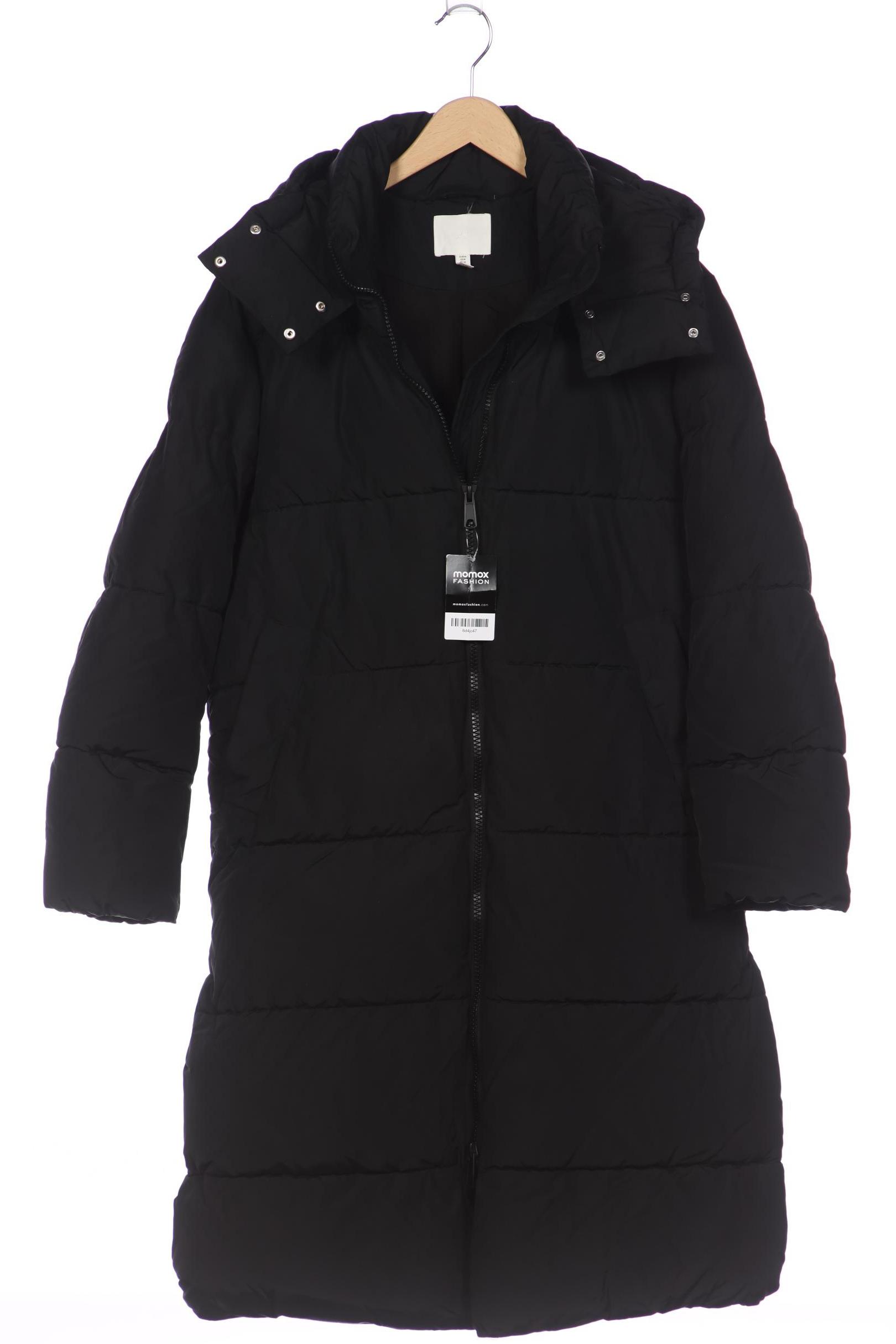 H&M Damen Mantel, schwarz, Gr. 38 von H&M