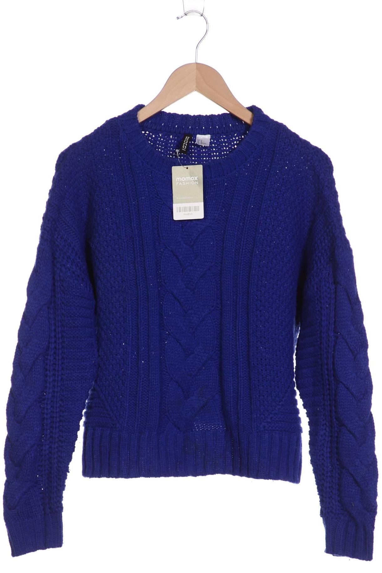 H&M Damen Pullover, blau, Gr. 38 von H&M