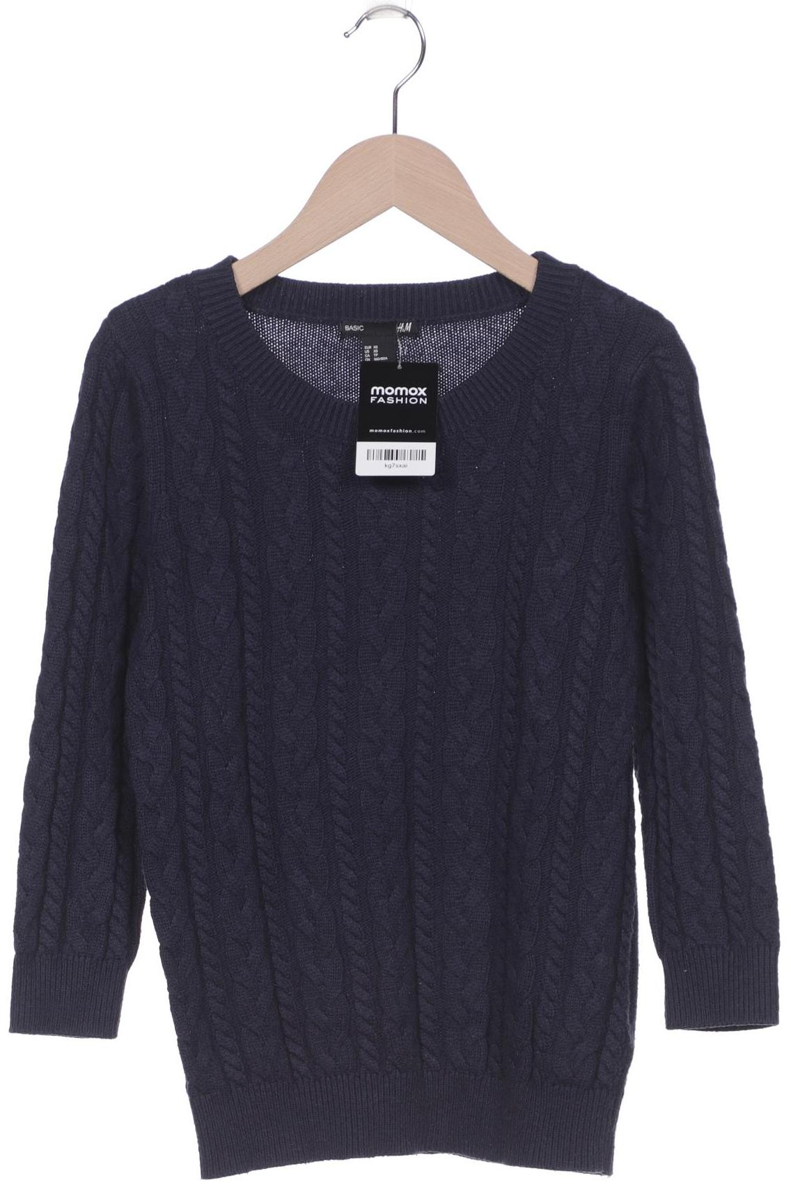 H&M Damen Pullover, marineblau, Gr. 34 von H&M