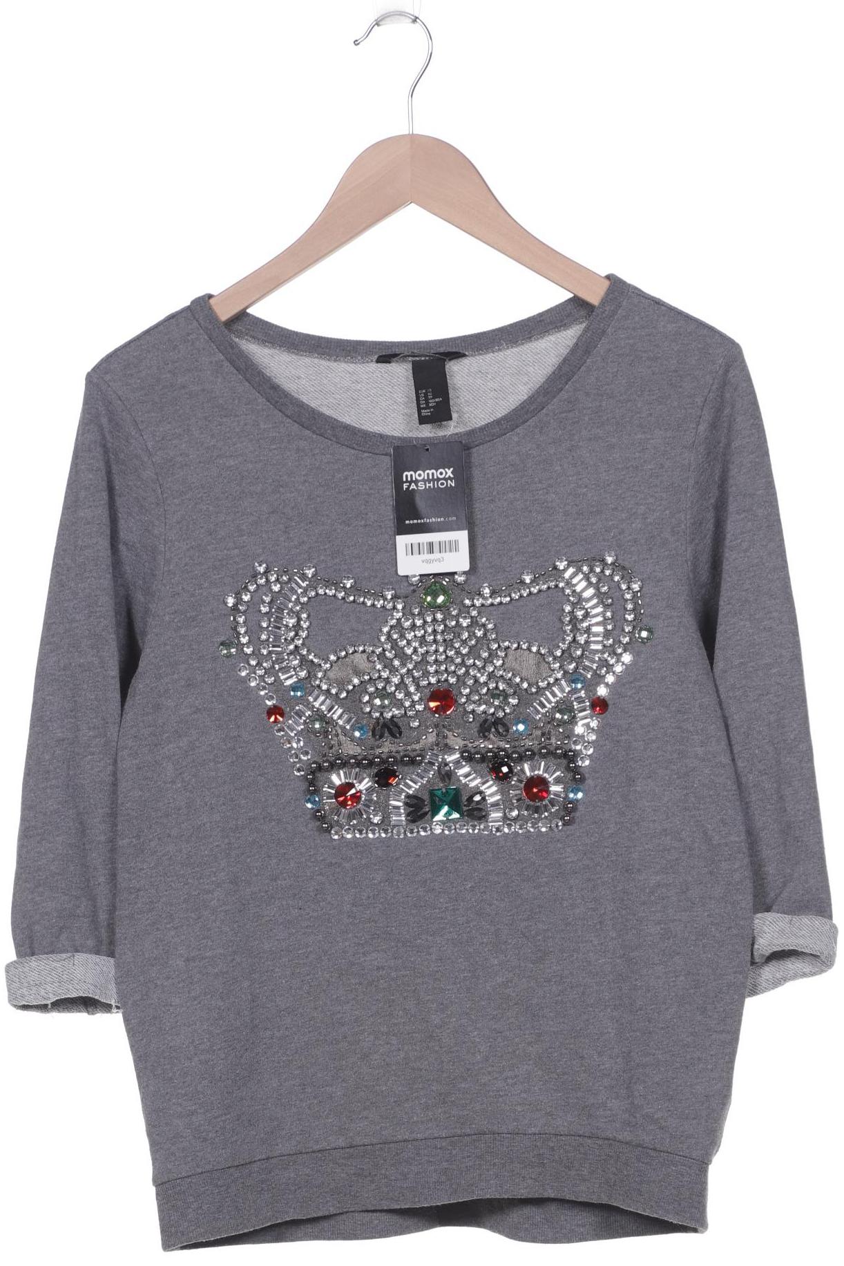 H&M Damen Sweatshirt, grau von H&M