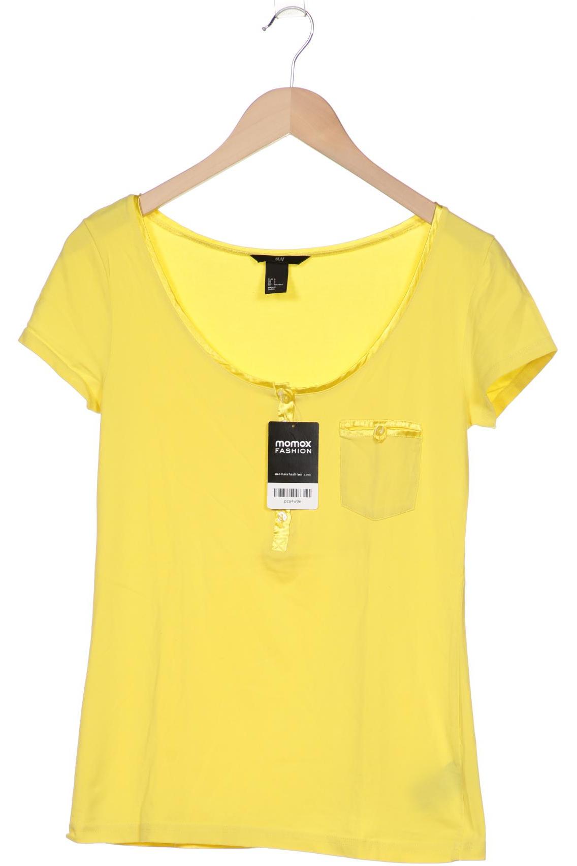 H&M Damen T-Shirt, gelb von H&M