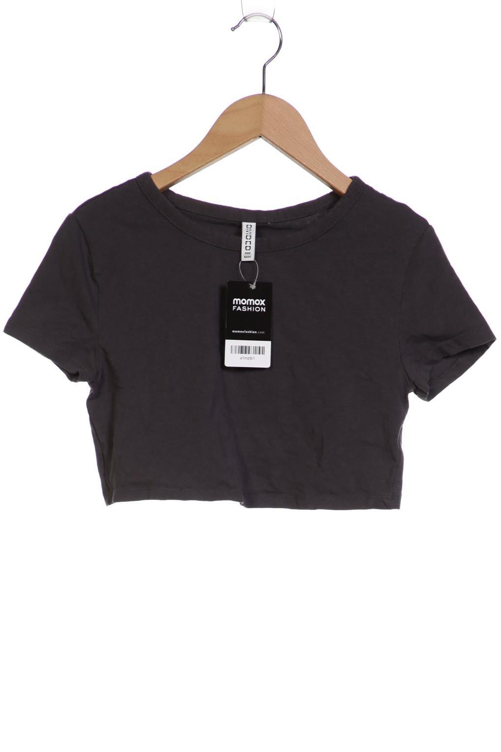 H&M Damen T-Shirt, grau von H&M