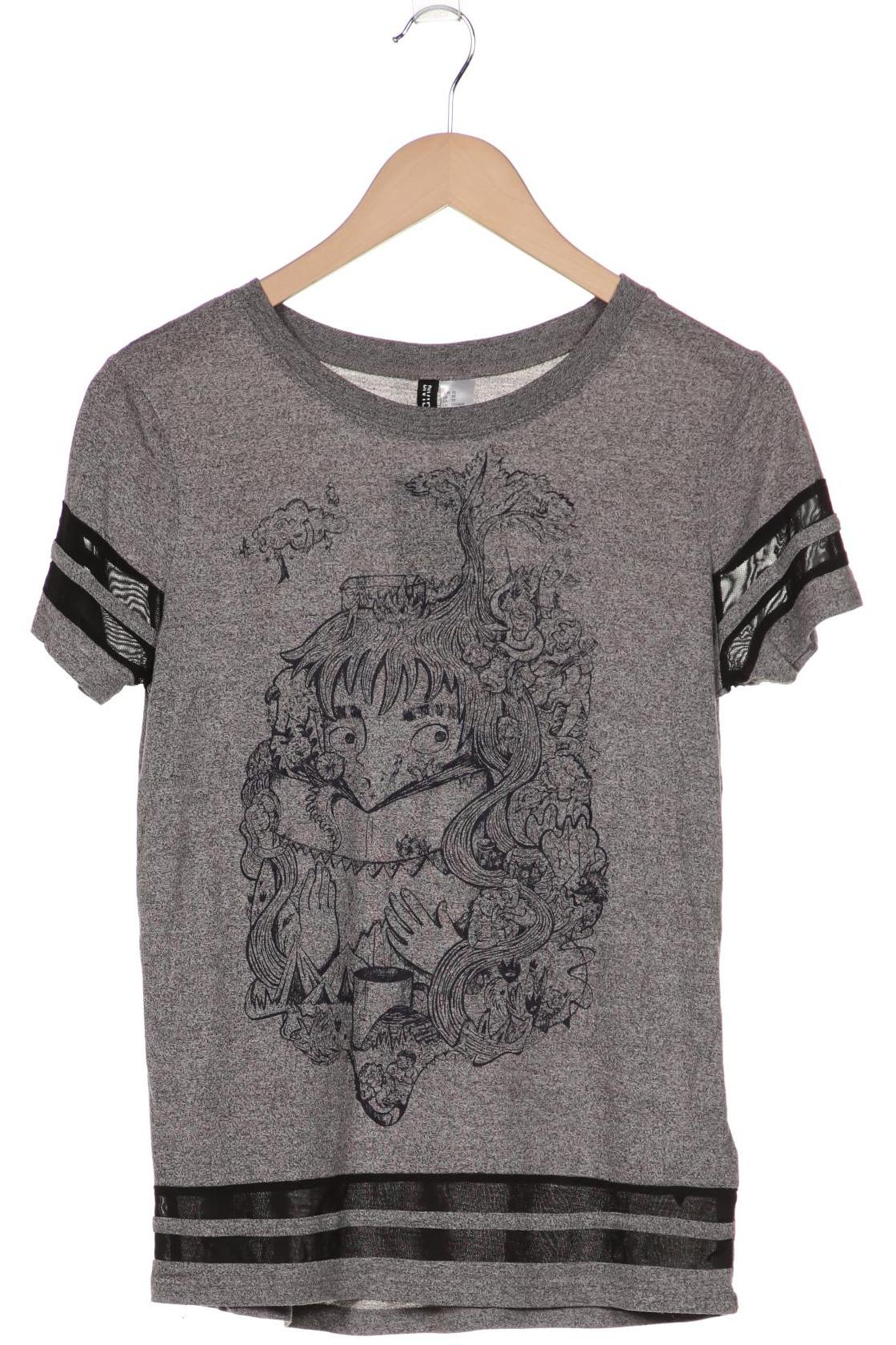 H&M Damen T-Shirt, grau von H&M