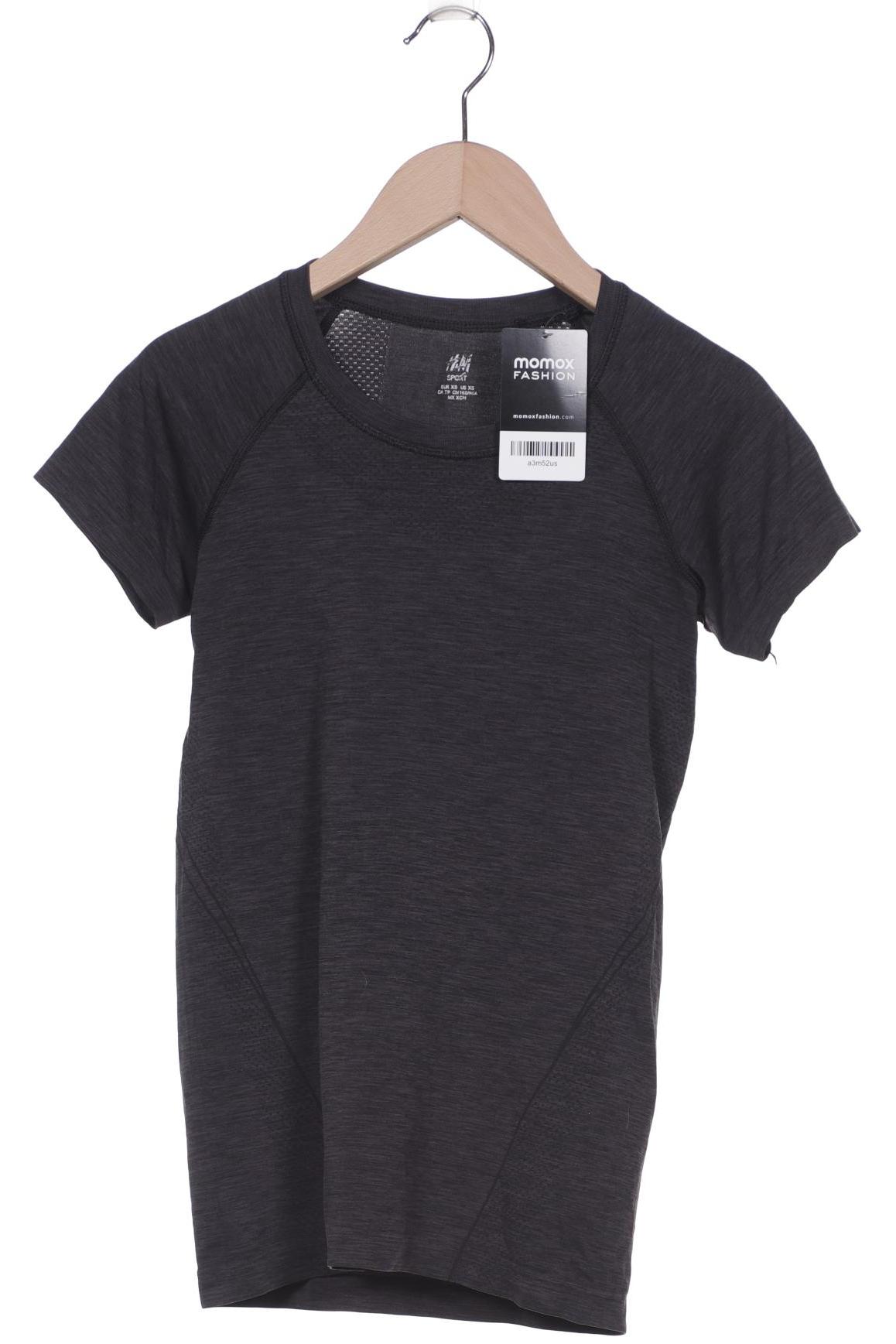 H&M Damen T-Shirt, grau von H&M