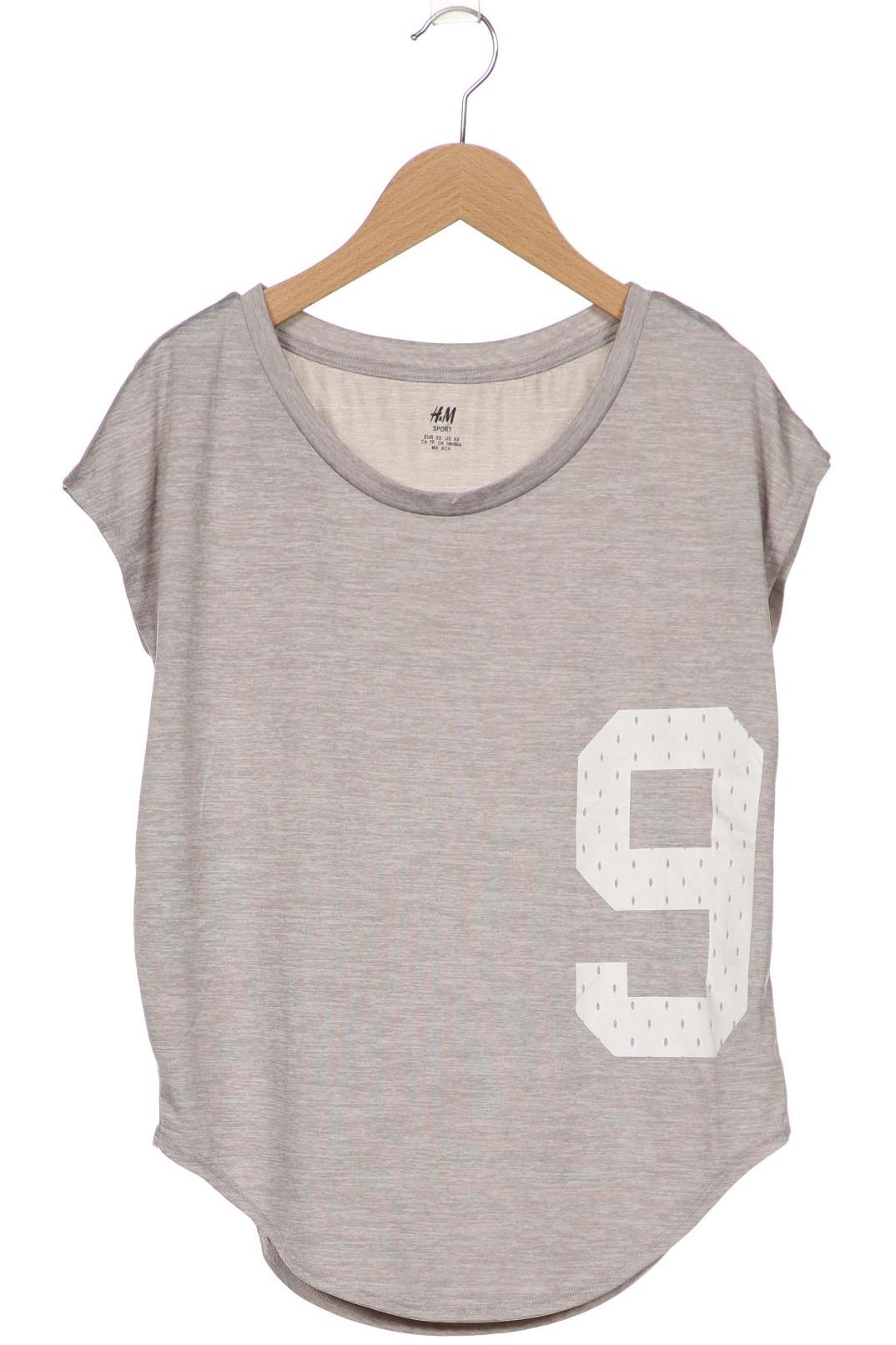 H&M Damen T-Shirt, grau von H&M