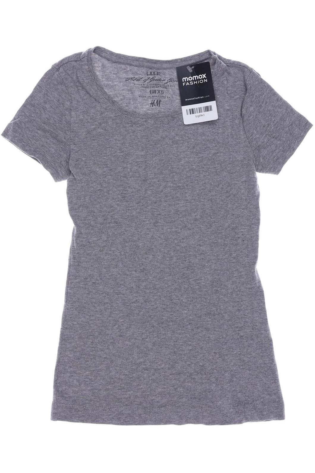 H&M Damen T-Shirt, grau von H&M