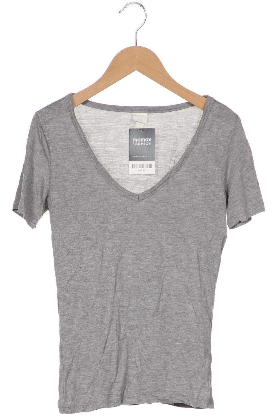 H&M Damen T-Shirt, grau von H&M