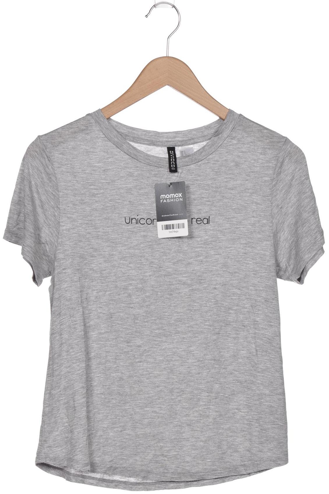 H&M Damen T-Shirt, grau von H&M