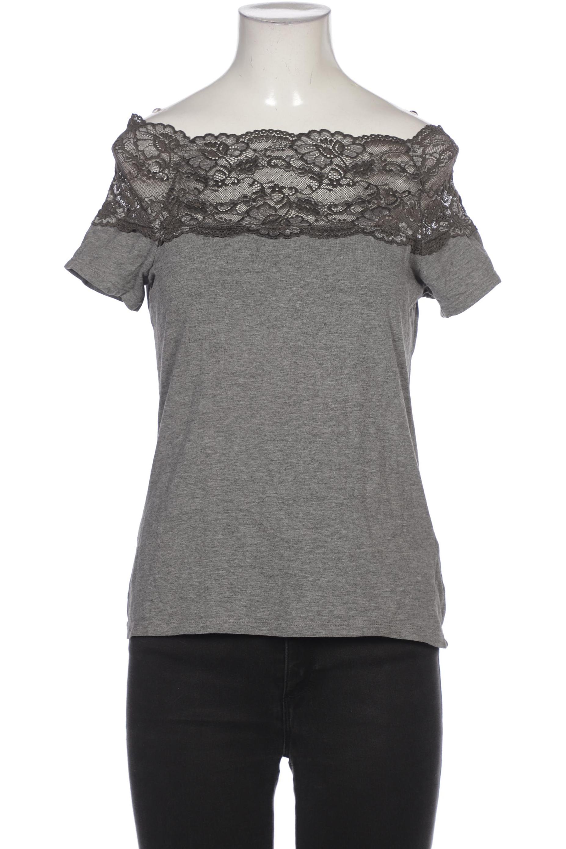 H&M Damen T-Shirt, grau von H&M