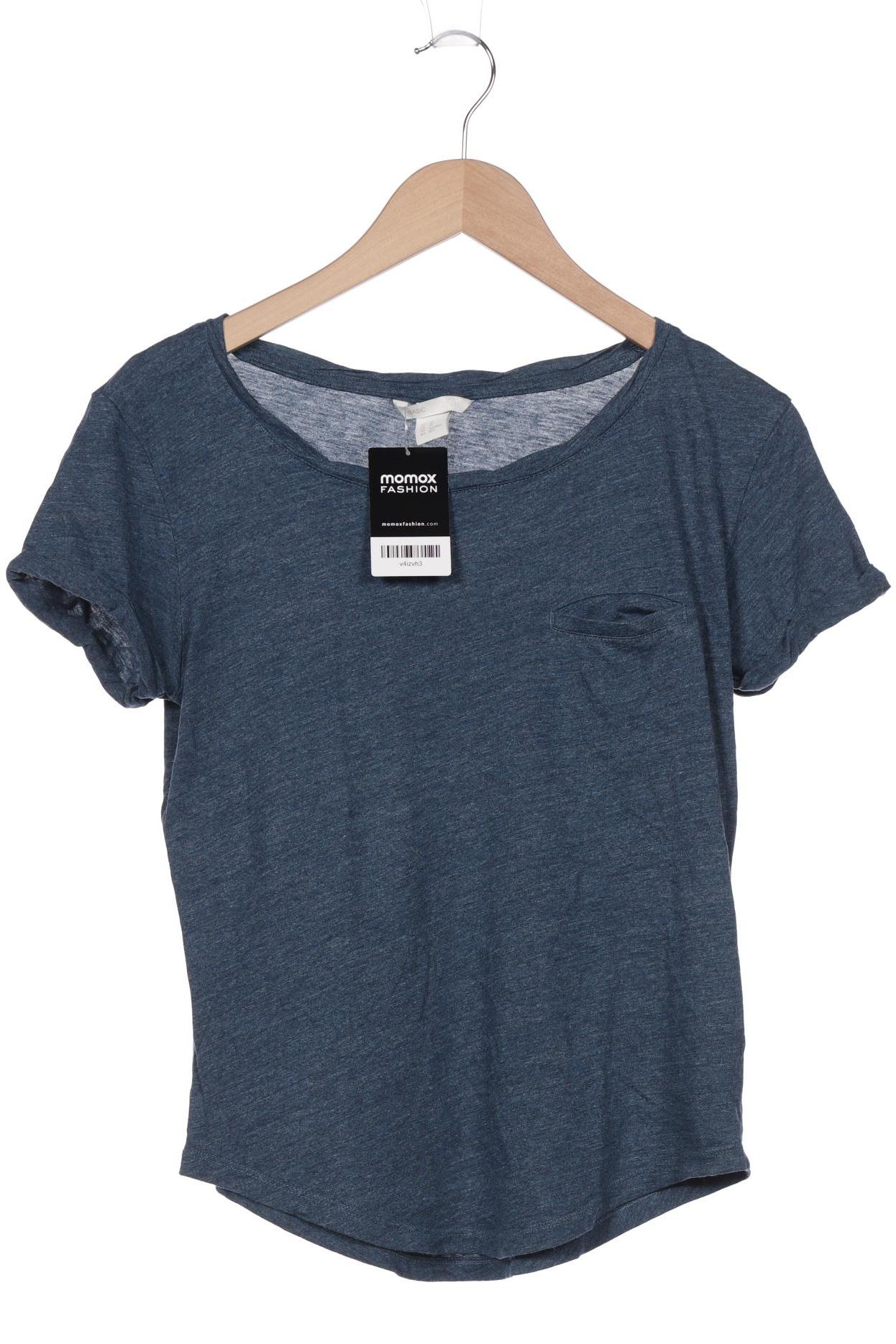 H&M Damen T-Shirt, marineblau, Gr. 34 von H&M