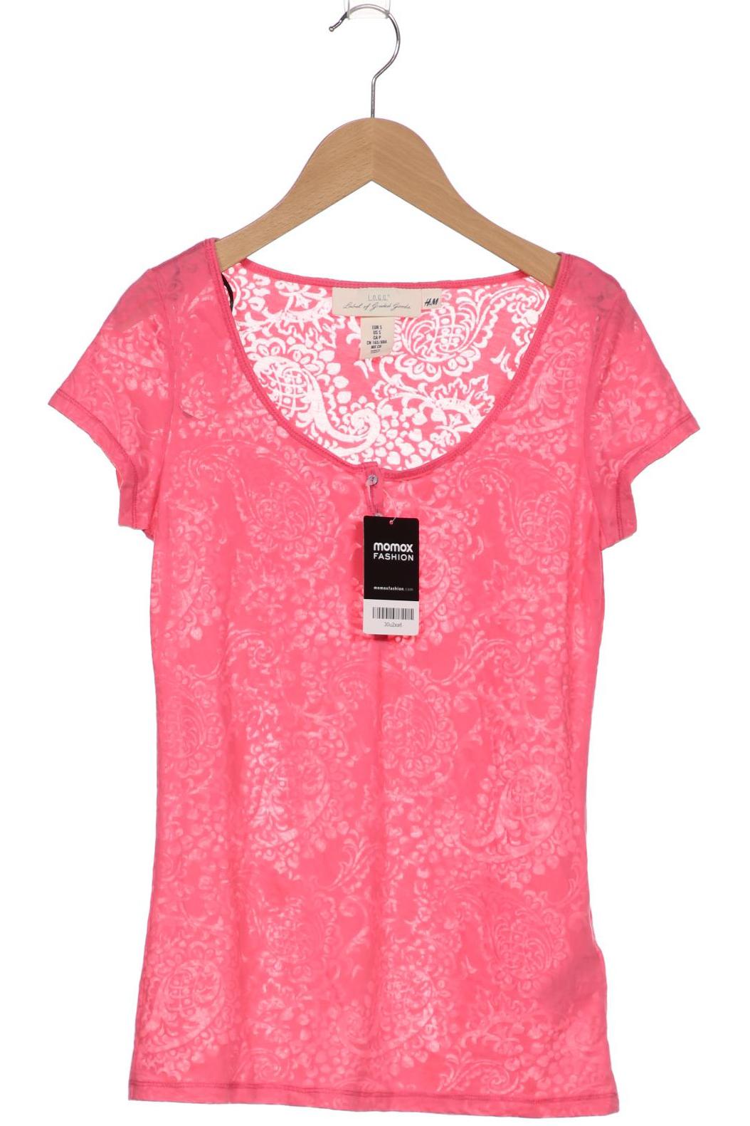 H&M Damen T-Shirt, pink, Gr. 36 von H&M