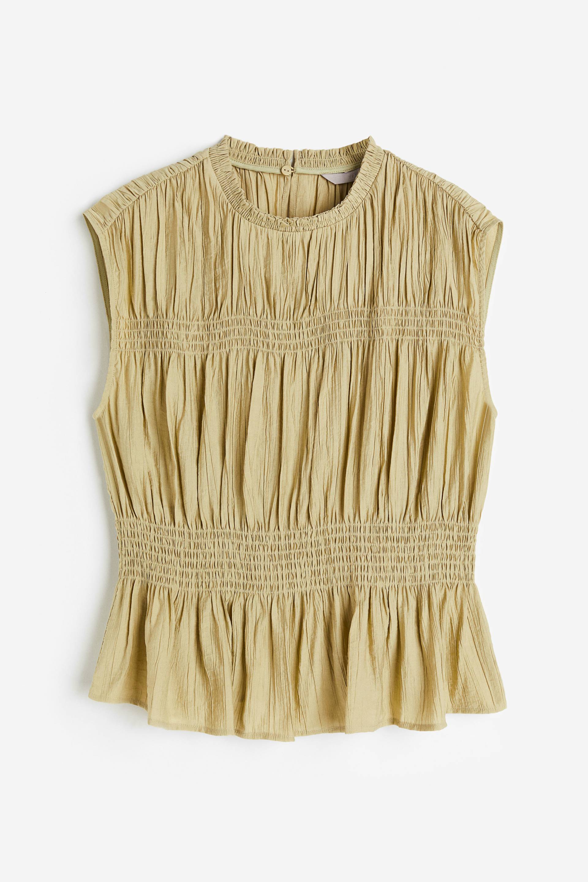 H&M Gecrinkeltes Top Beige, Tops in Größe XXL von H&M