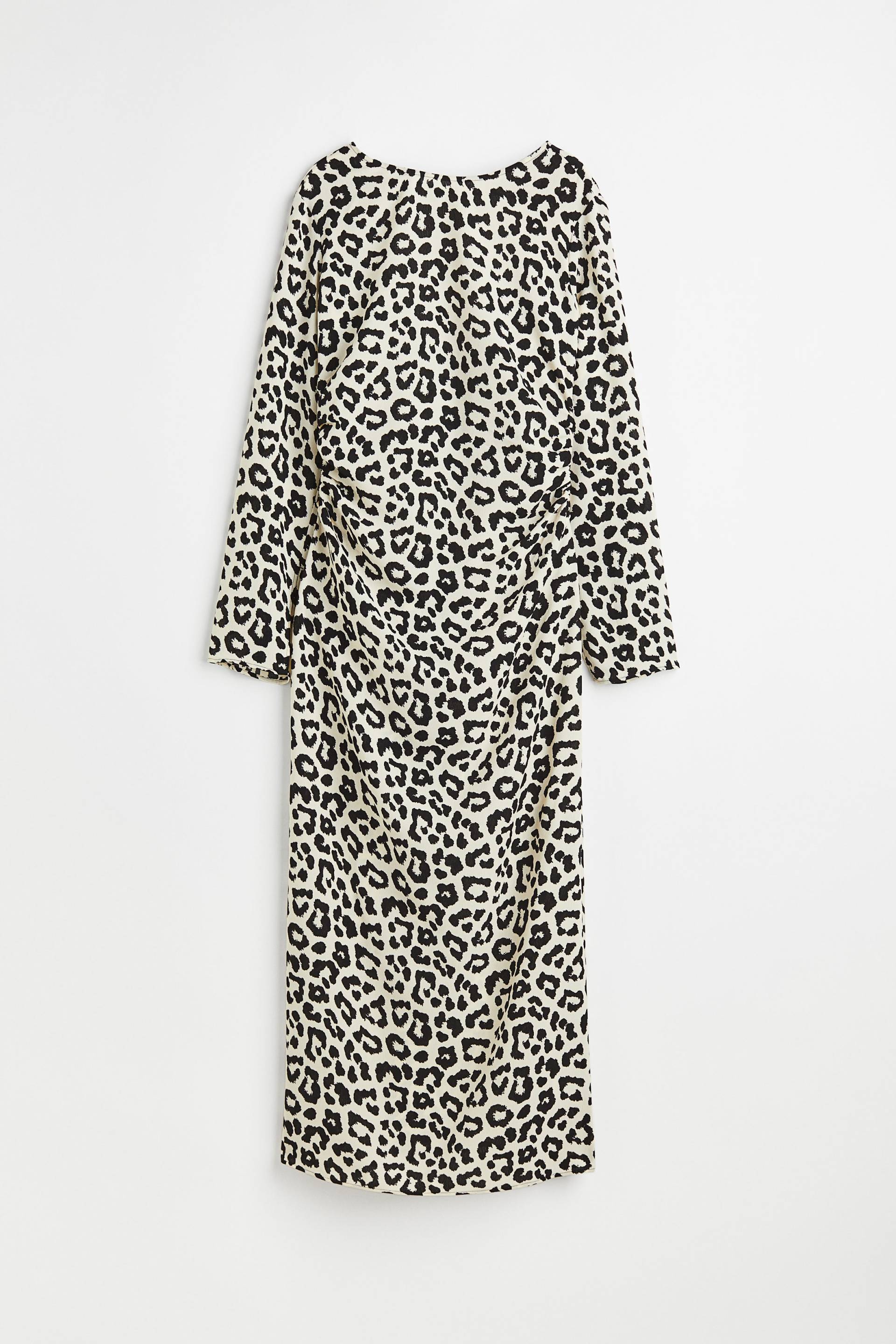H&M Gemustertes Kleid Weiß/Leopardenmuster, Alltagskleider in Größe 32. Farbe: White/leopard print von H&M