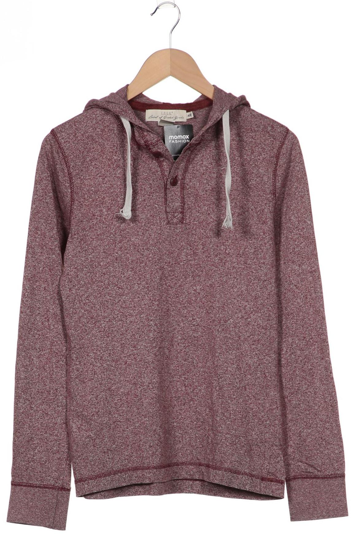 H&M Herren Kapuzenpullover, bordeaux von H&M