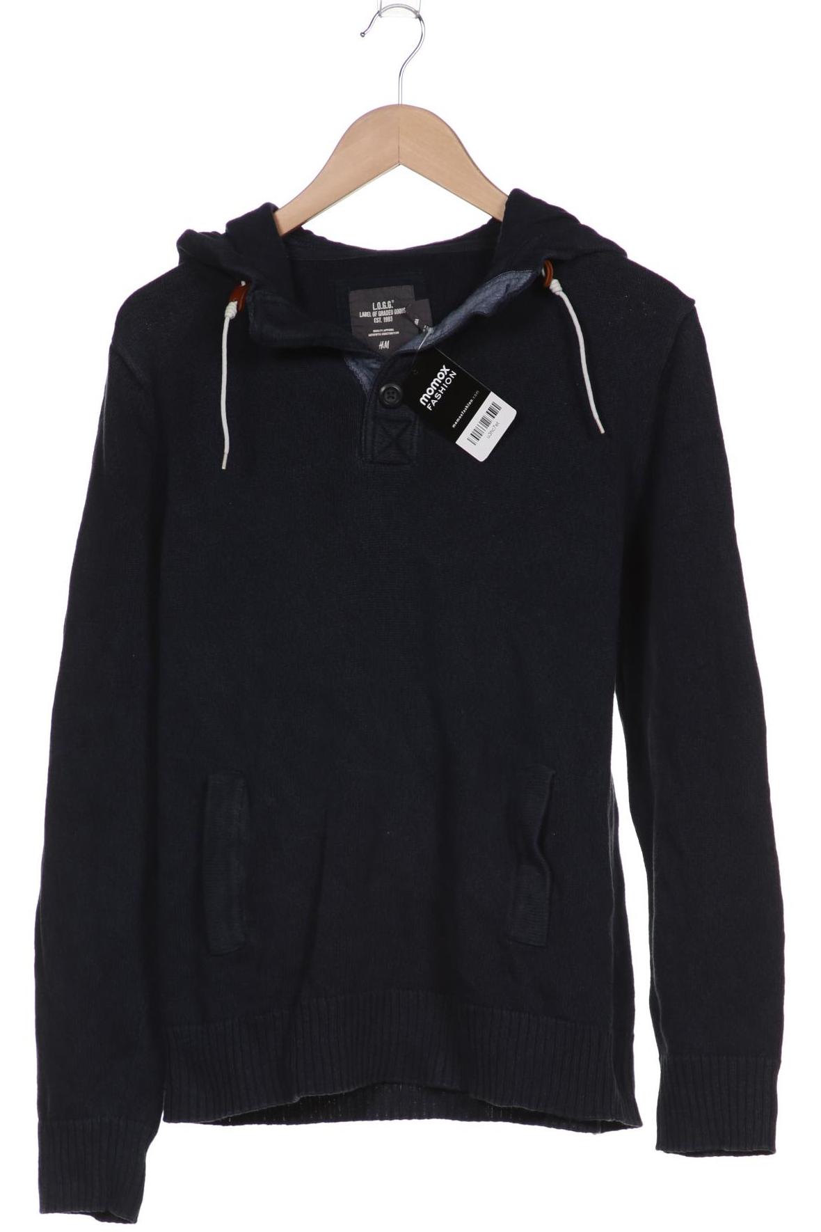 H&M Herren Kapuzenpullover, marineblau von H&M