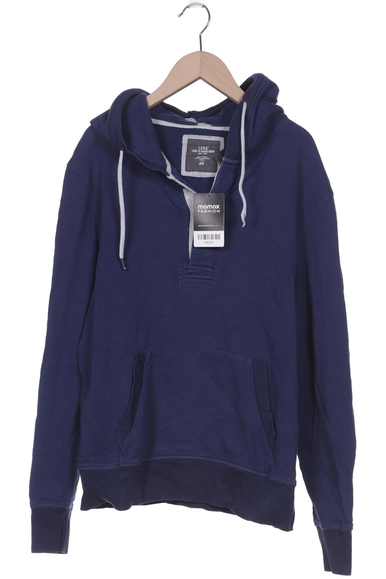 H&M Herren Kapuzenpullover, marineblau von H&M