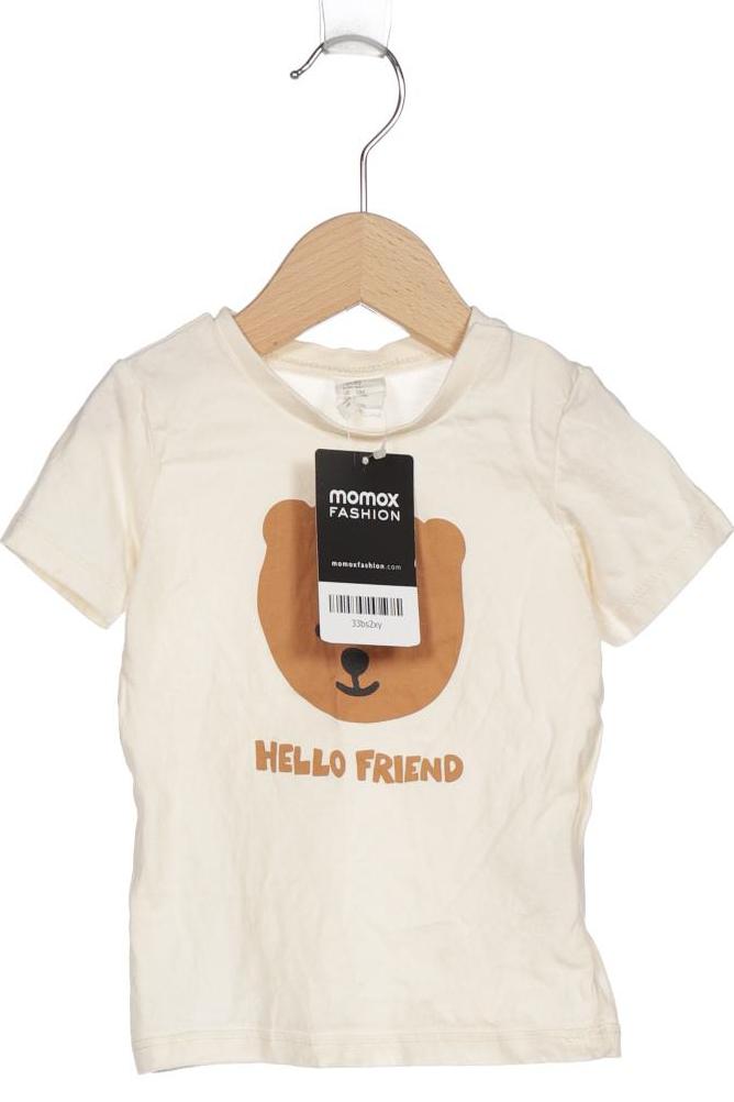 H&M Herren T-Shirt, cremeweiß, Gr. 80 von H&M