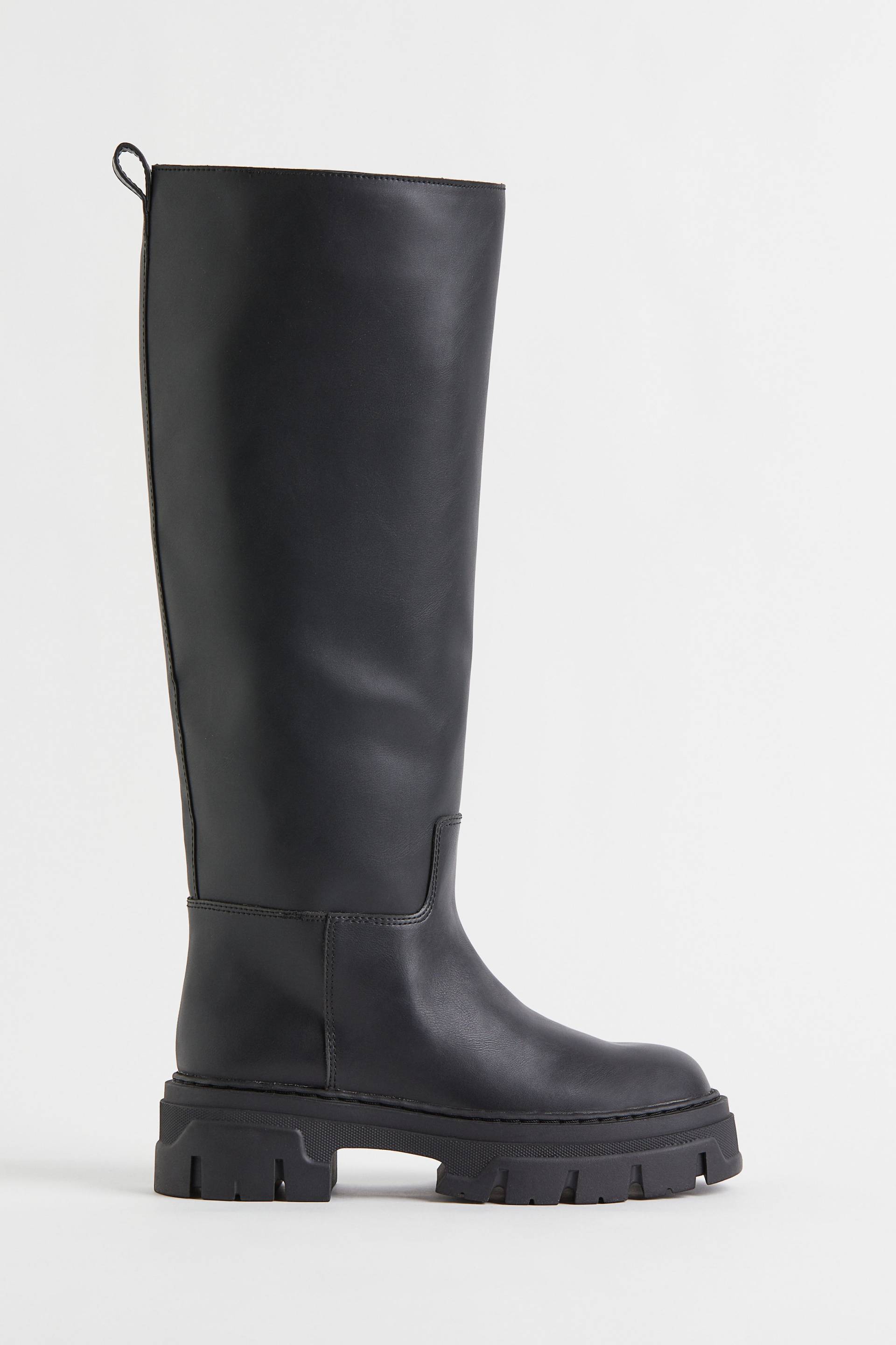 H&M Kniehohe Stiefel Schwarz in Größe 35. Farbe: Black von H&M