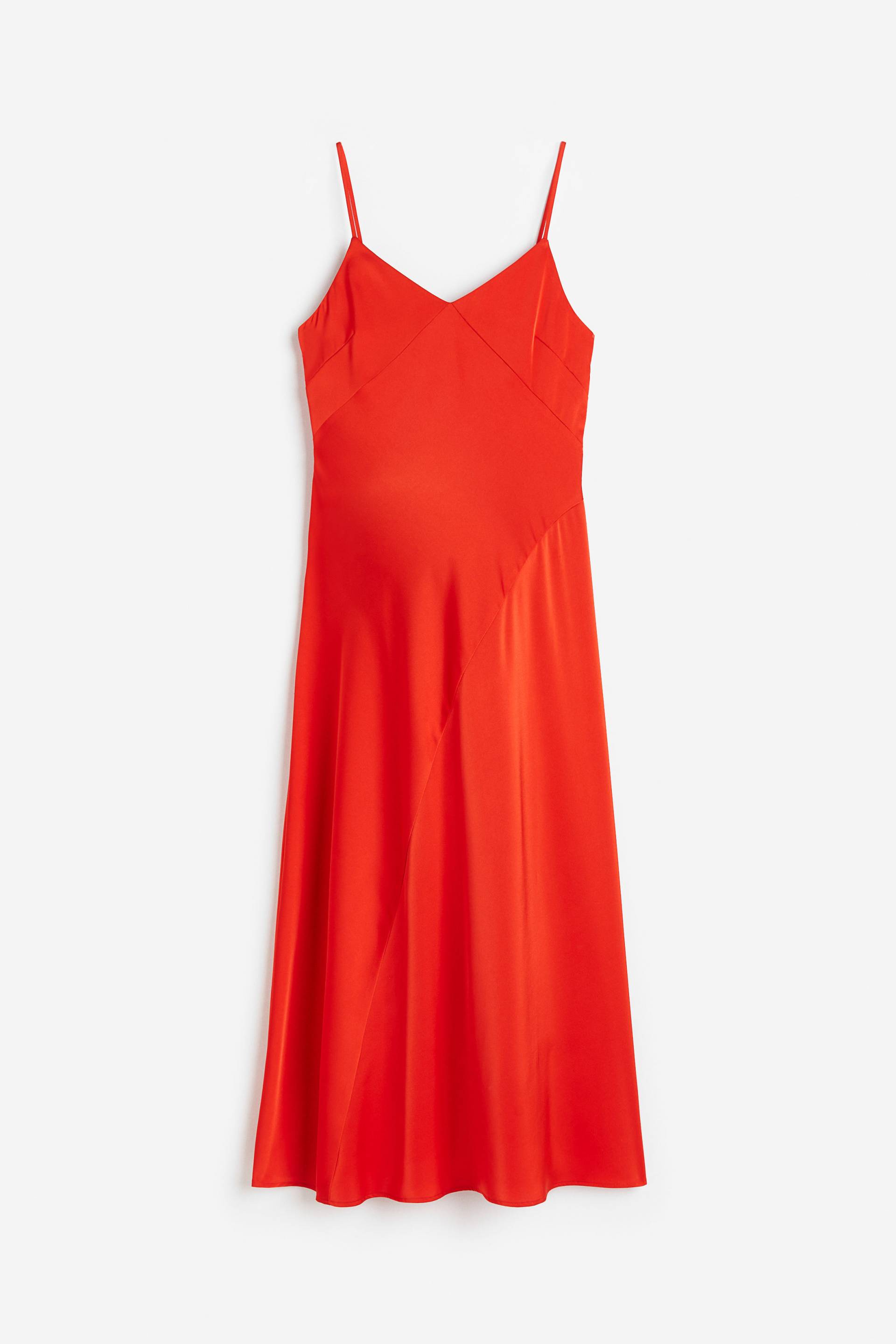 H&M MAMA Slipkleid aus Satin Rot, Kleider in Größe XXL. Farbe: Red von H&M