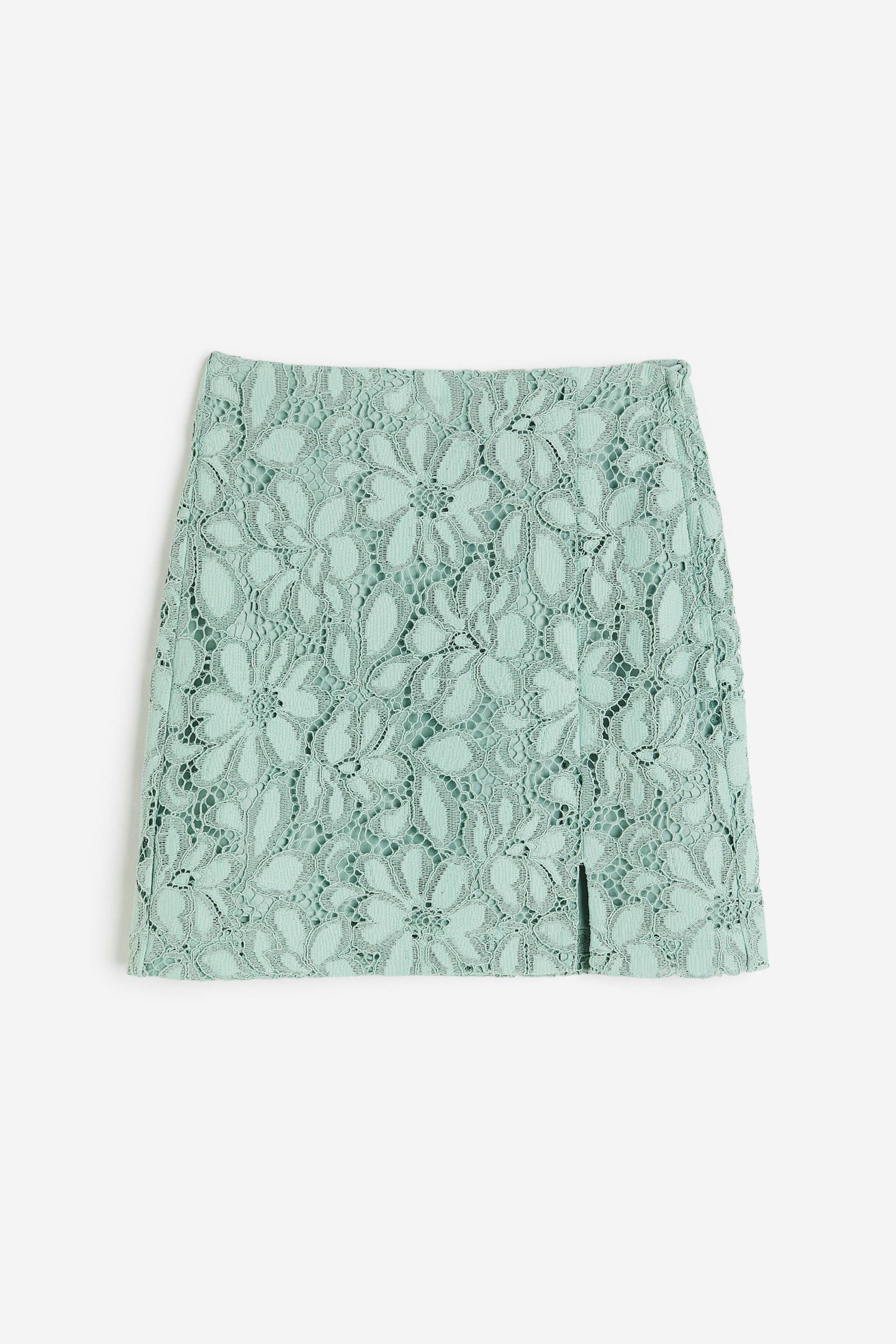 H&M Minirock aus Spitze Mintgrün, Röcke in Größe 32. Farbe: Mint green von H&M