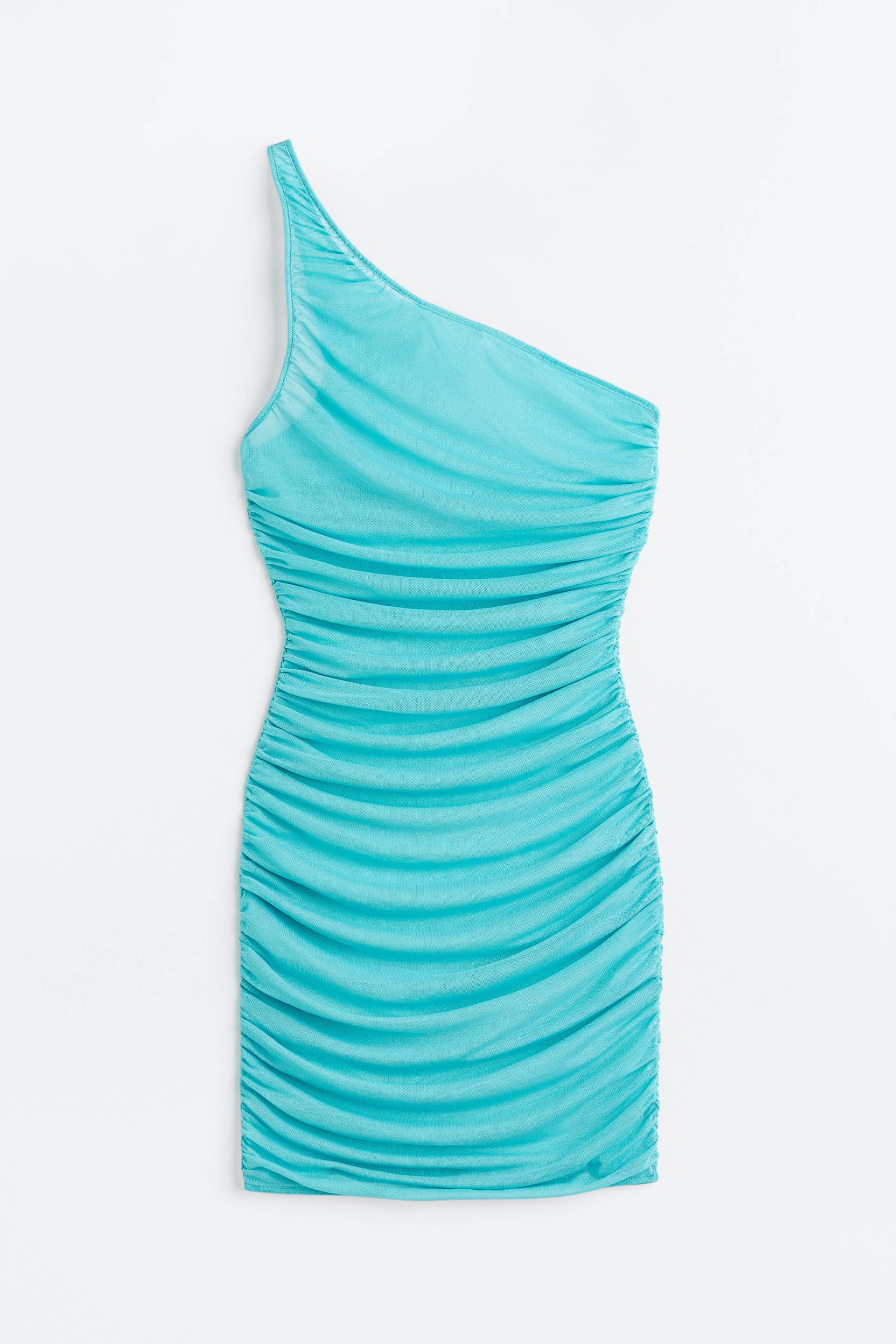 H&M One-Shoulder-Strandkleid Türkis, Strandkleidung in Größe S. Farbe: Turquoise von H&M
