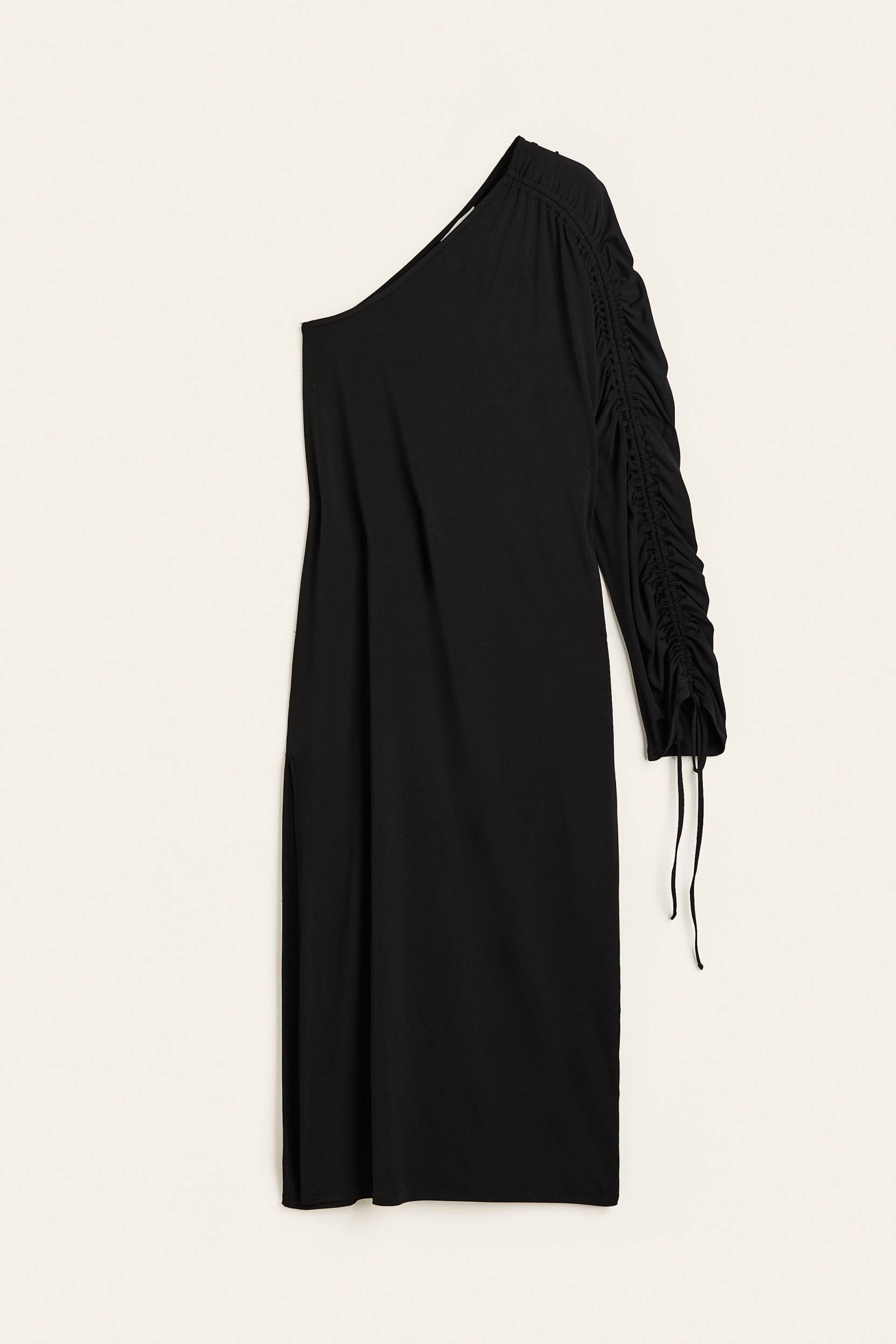 H&M Oversized One-Shoulder-Kleid Schwarz, Party kleider in Größe M. Farbe: Black von H&M