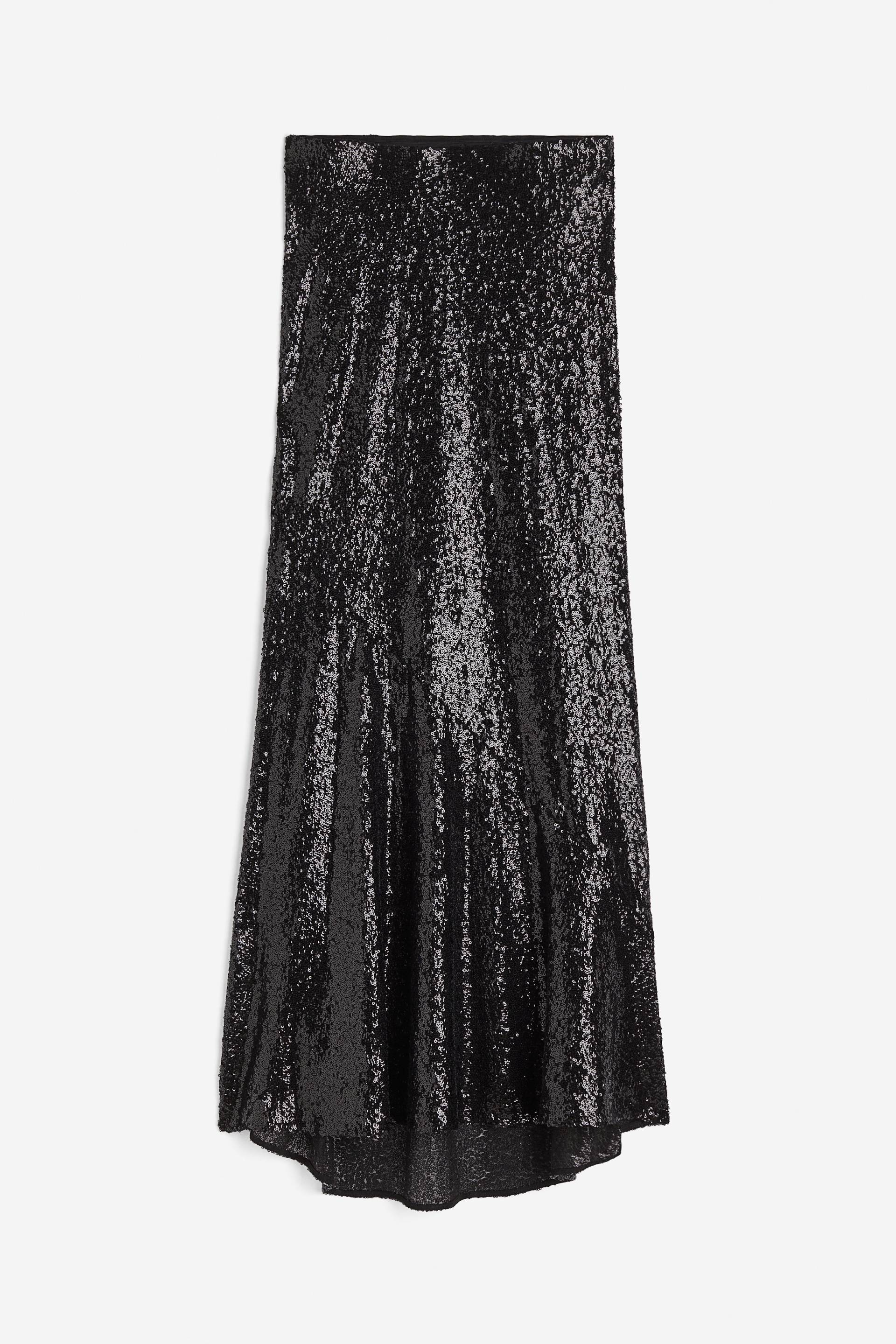 H&M Paillettenrock Schwarz, Röcke in Größe S. Farbe: Black von H&M
