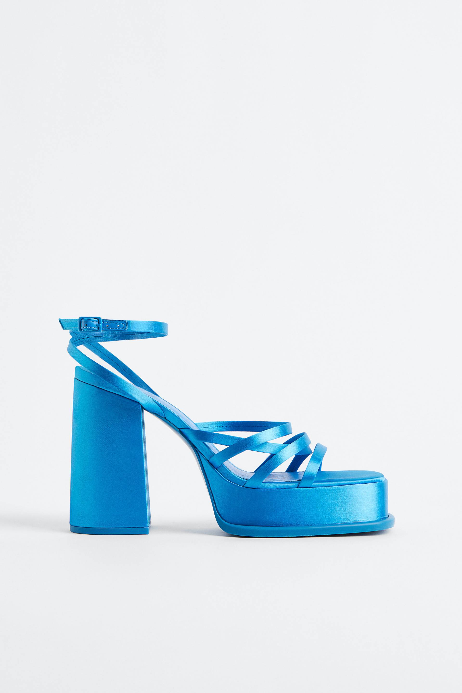 H&M Plateau-Sandalen Blau, Heels in Größe 39. Farbe: Blue von H&M