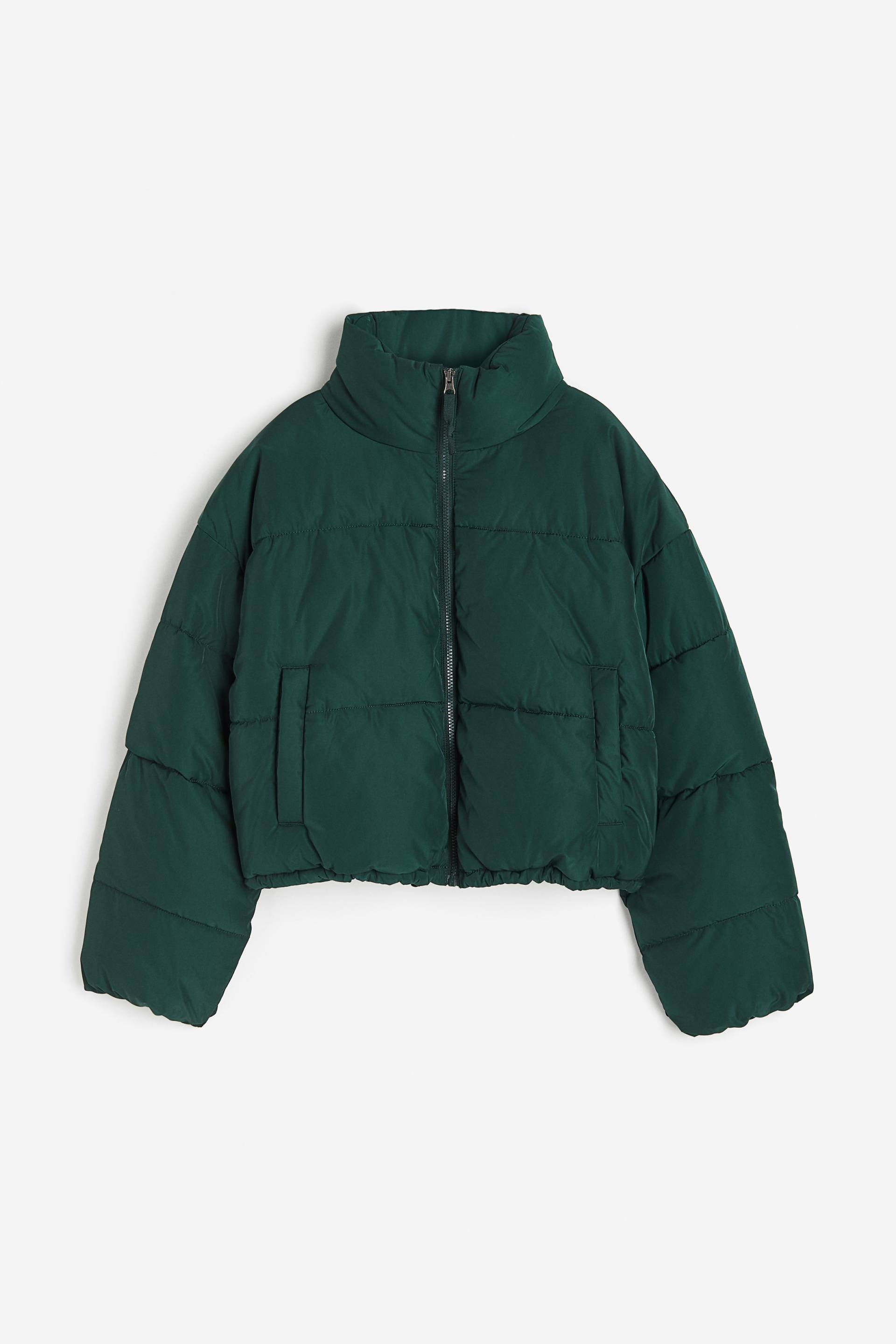 H&M Puffer Jacket Dunkelgrün, Jacken in Größe XXS. Farbe: Dark green von H&M