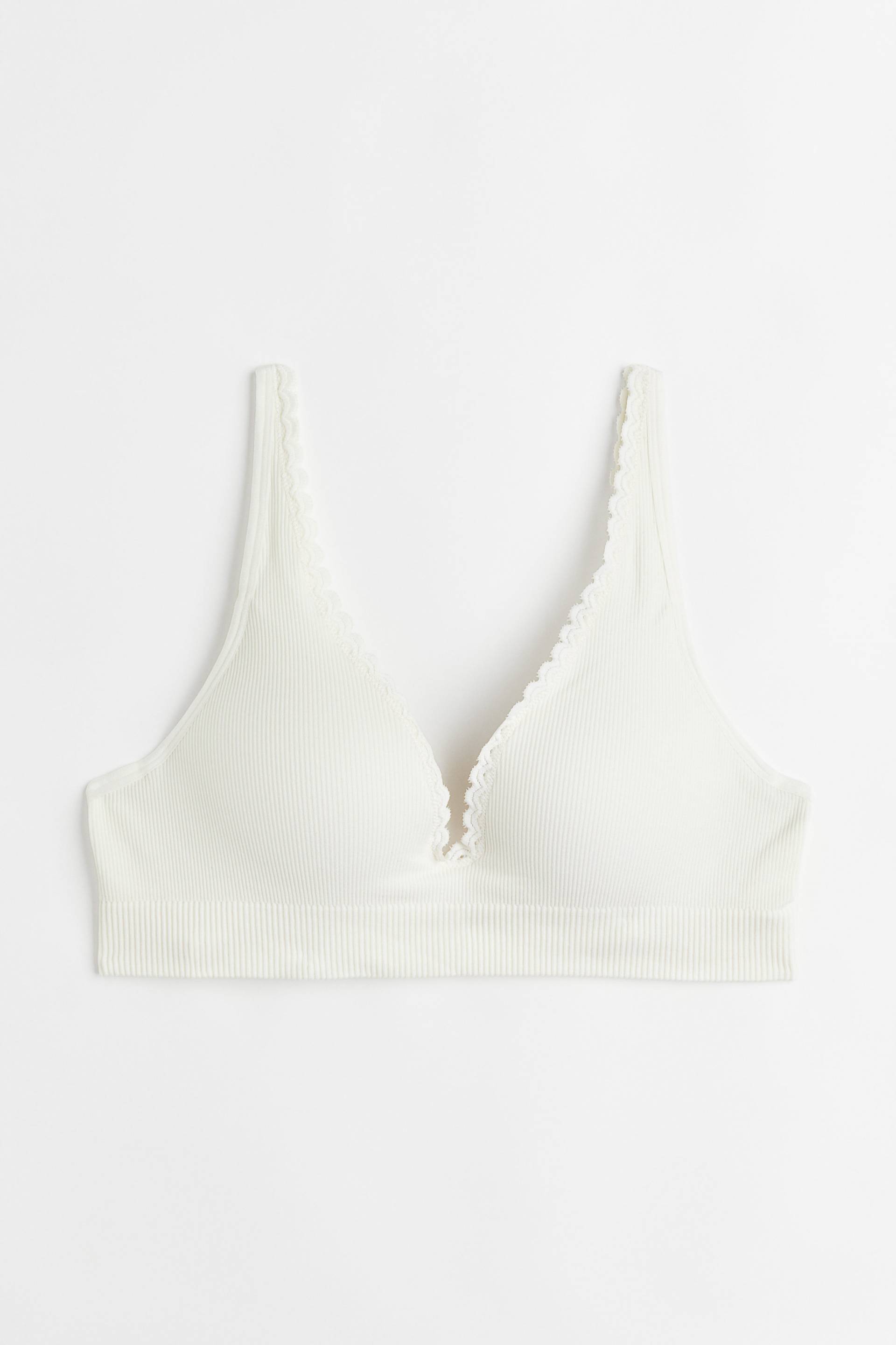 H&M Seamless Push-up-BH aus Jersey Weiß, BHs in Größe 65C. Farbe: White von H&M