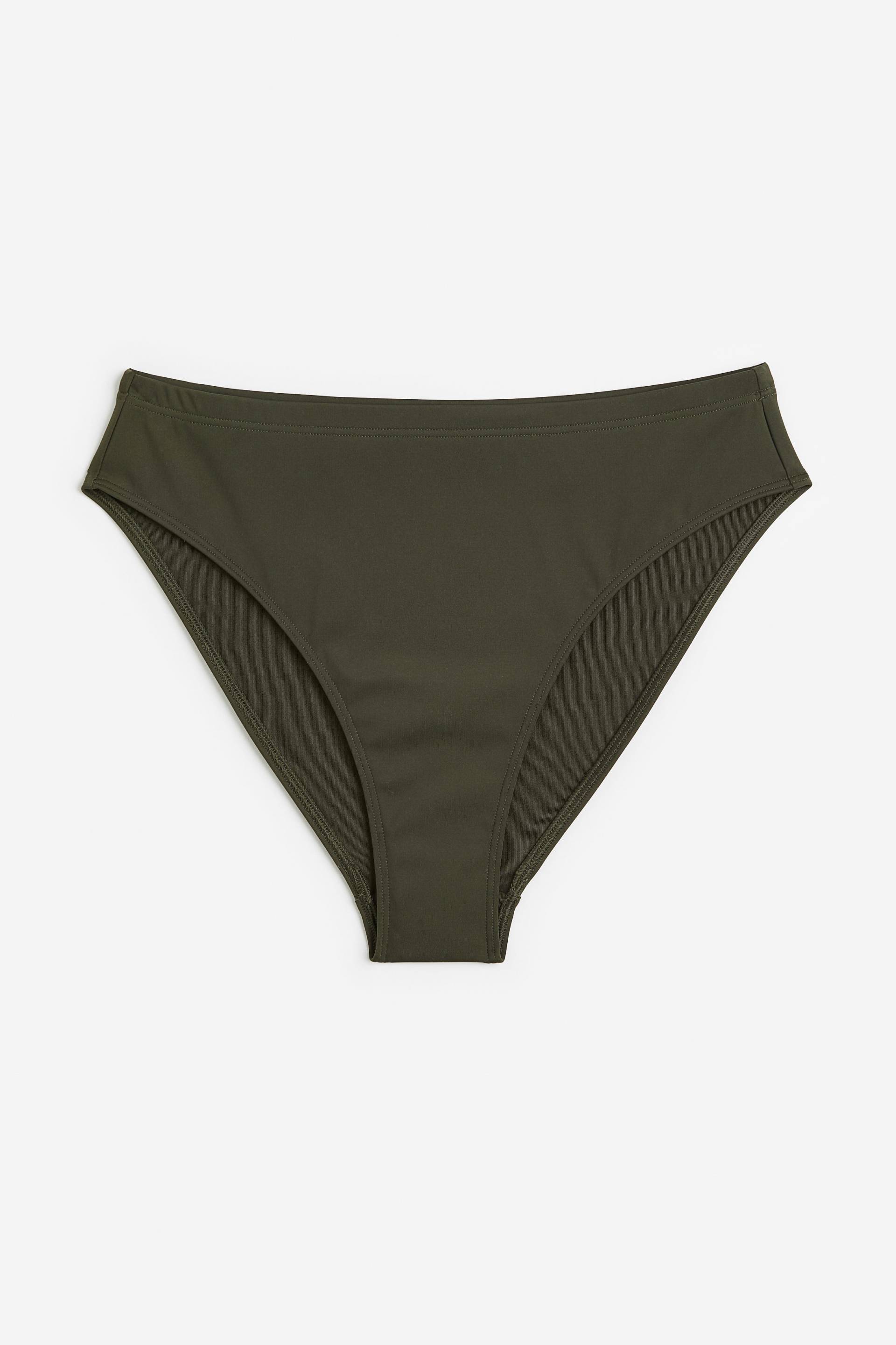 H&M Sportbikinihose Dunkles Khakigrün, Bikini-Unterteil in Größe S. Farbe: Dark khaki green von H&M