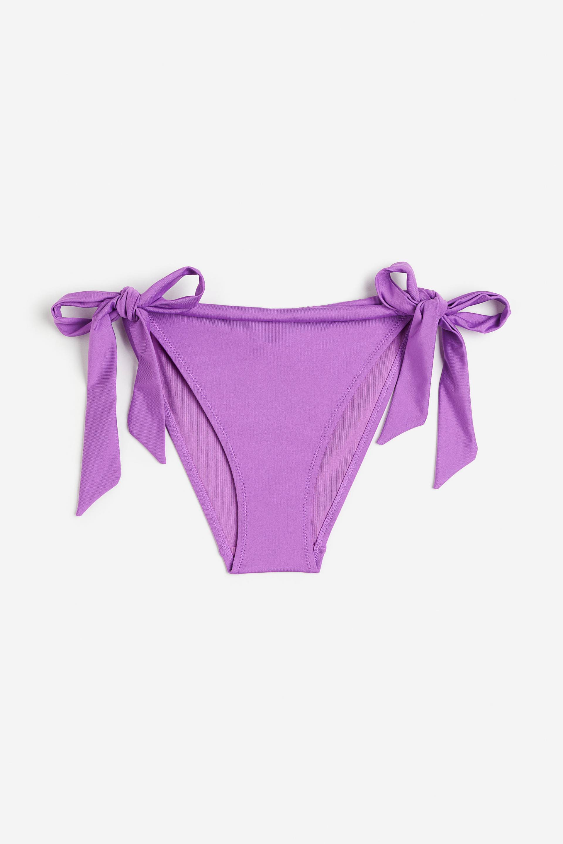 H&M Tie-Tanga Bikinihose Lila, Bikini-Unterteil in Größe 50. Farbe: Purple von H&M