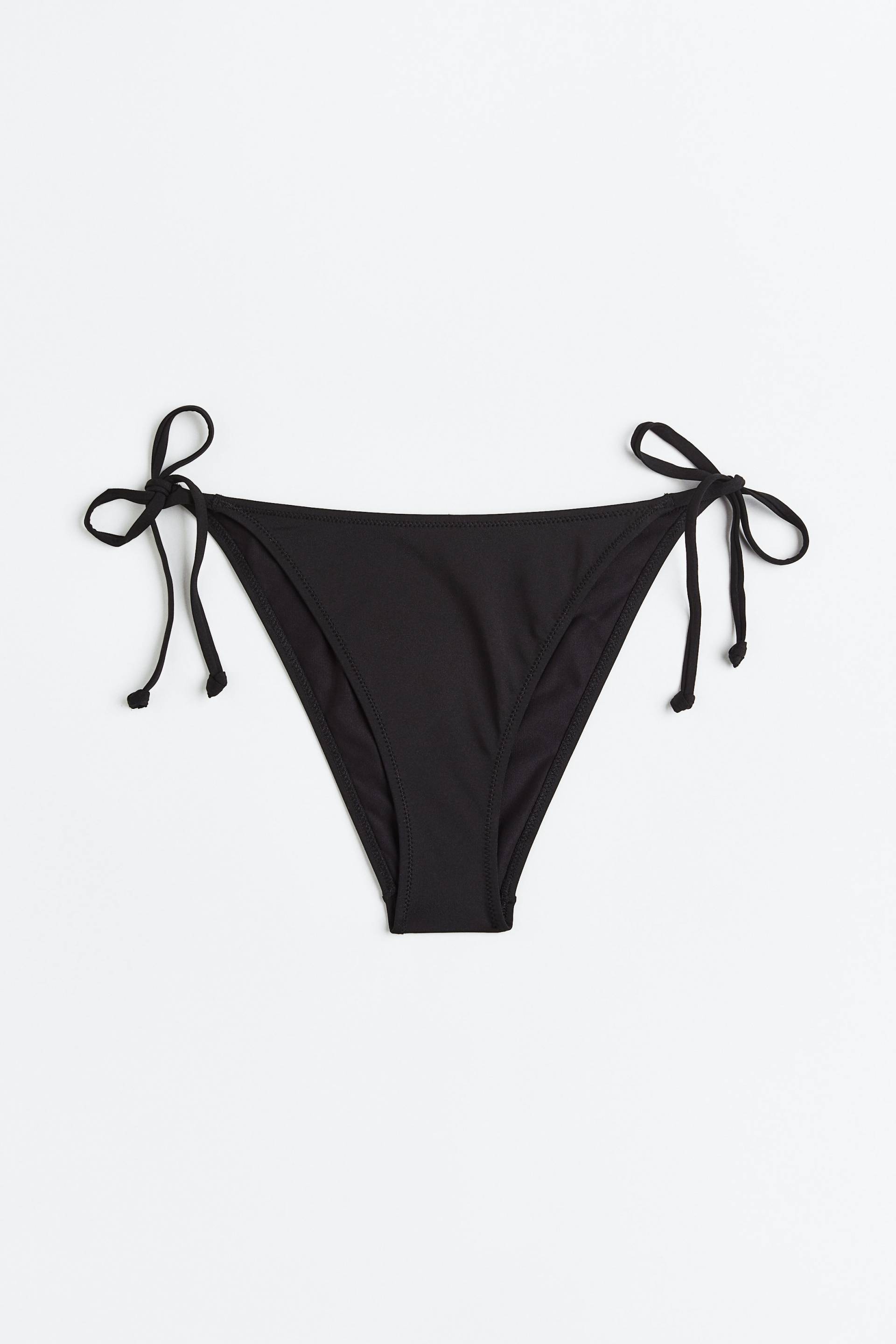 H&M Tie-Tanga Bikinihose Schwarz, Bikini-Unterteil in Größe 38. Farbe: Black von H&M