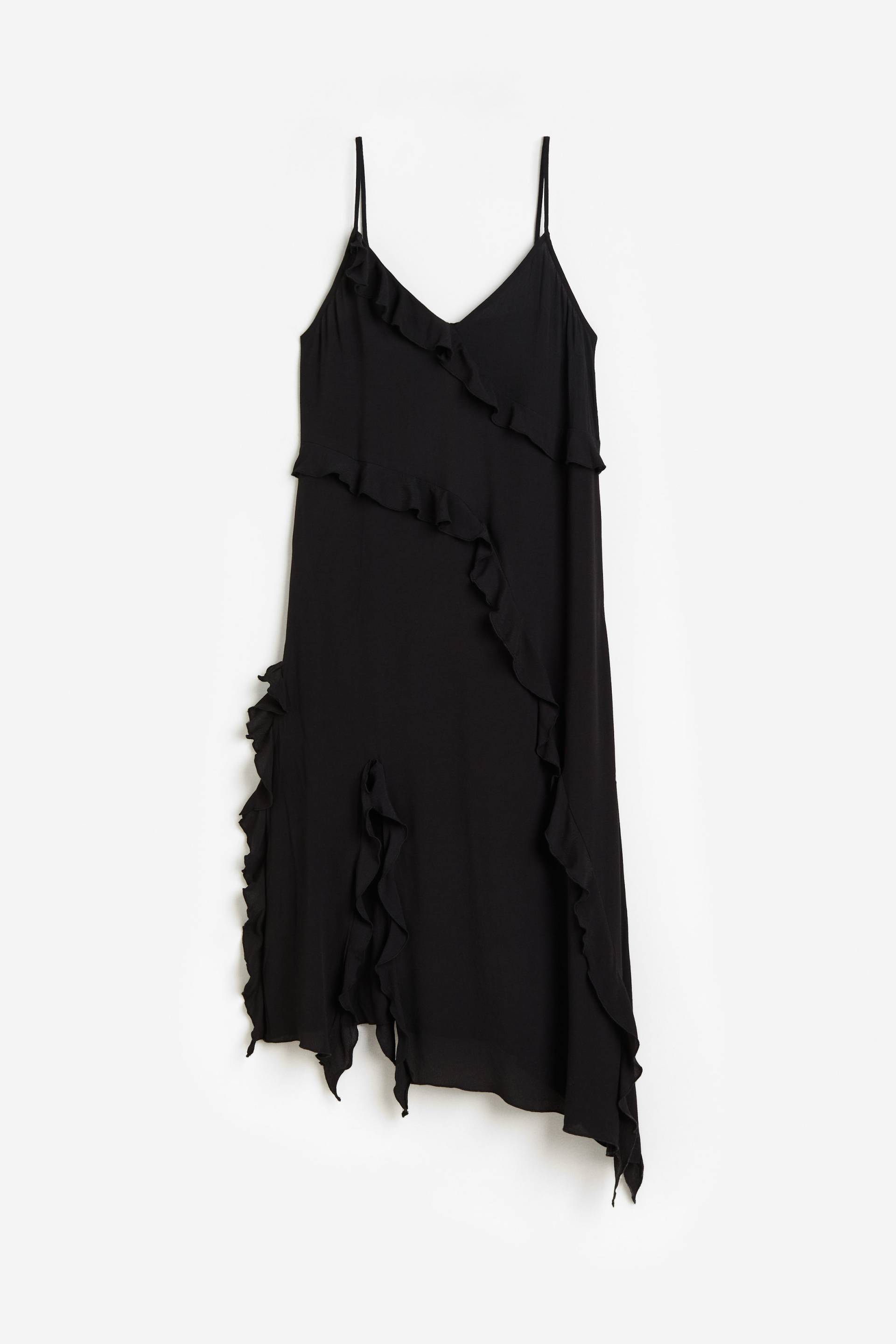 H&M Volantkleid Schwarz, Alltagskleider in Größe XS. Farbe: Black von H&M