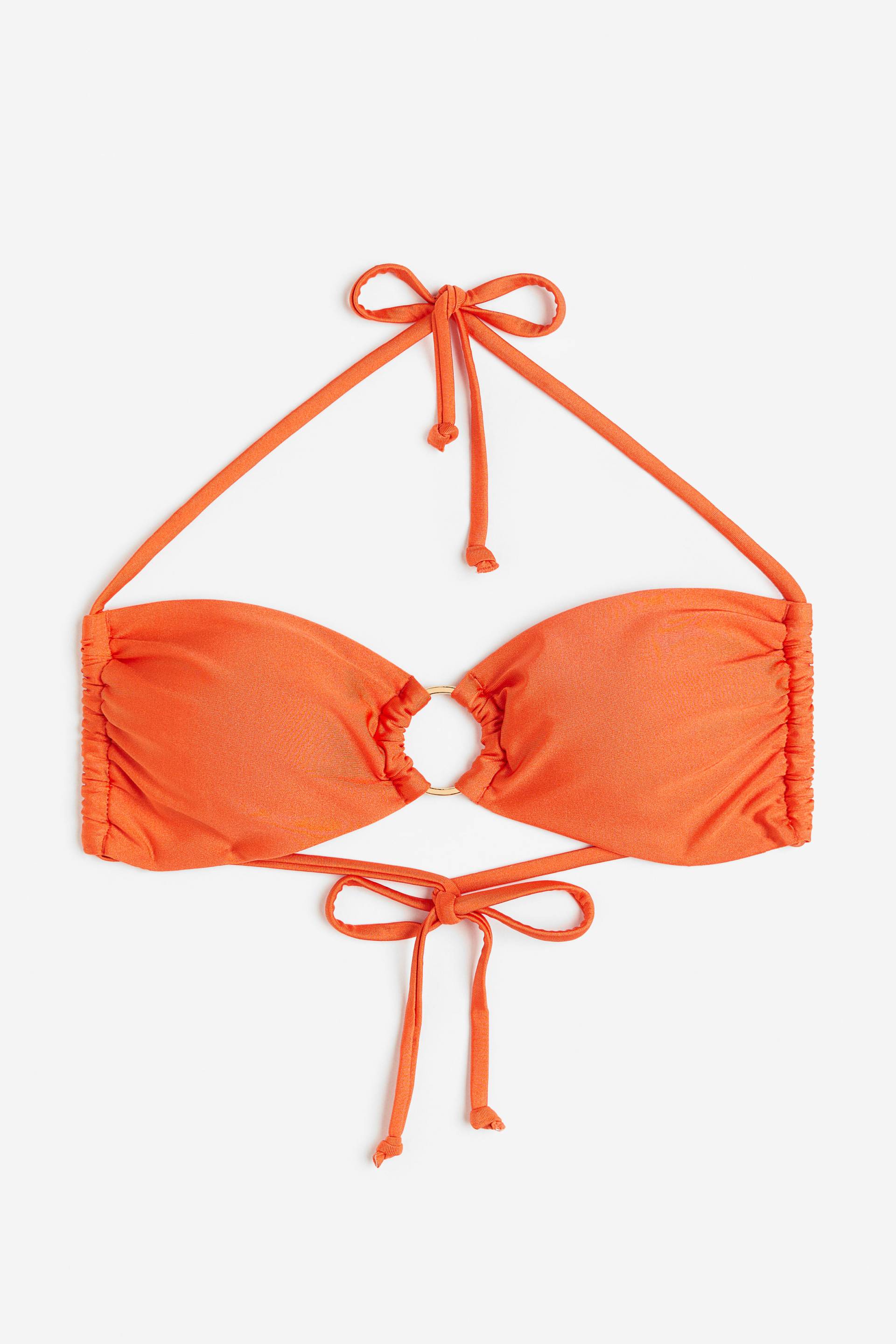 H&M Wattiertes Bikinitop Rot, Bikini-Oberteil in Größe 32. Farbe: Red von H&M