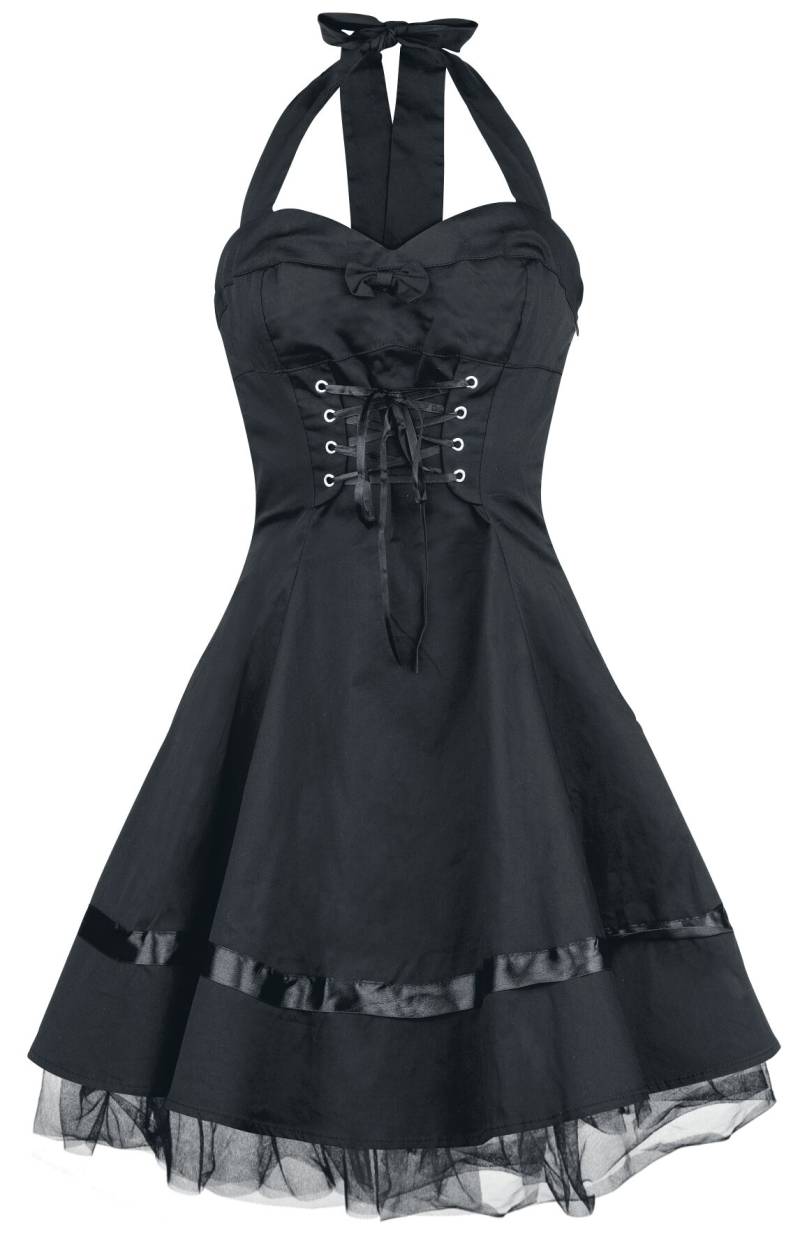 H&R London - Gothic Kurzes Kleid - Lace Cotton Dress - XS bis XXL - für Damen - Größe XS - schwarz von H&R London