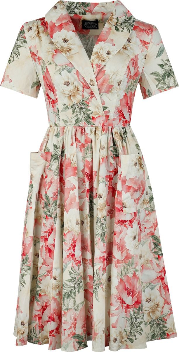 H&R London Kleid knielang - Amaryllis Swing Dress - XS bis 3XL - für Damen - Größe S - multicolor von H&R London